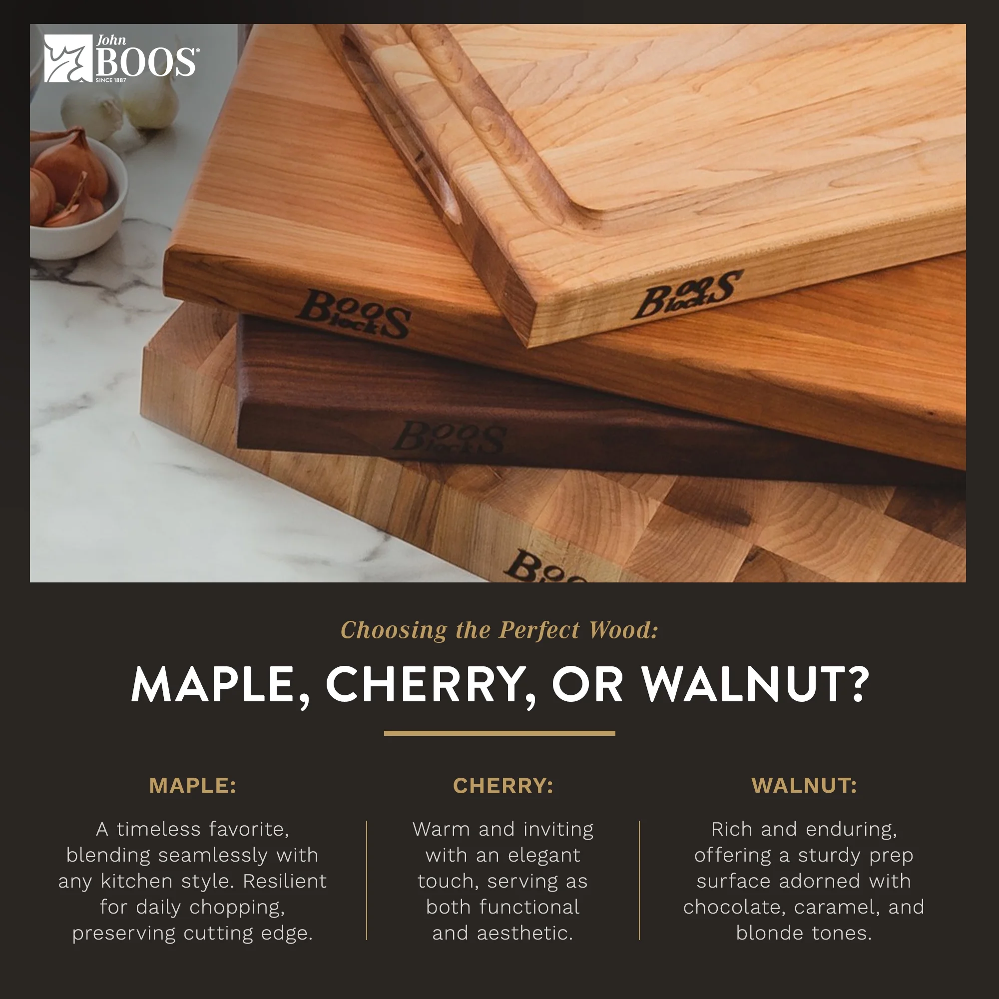 John Boos R-Board Reversible Wood Cutting Board, 18" x 12" x 1 1/2", Cherry - image 8