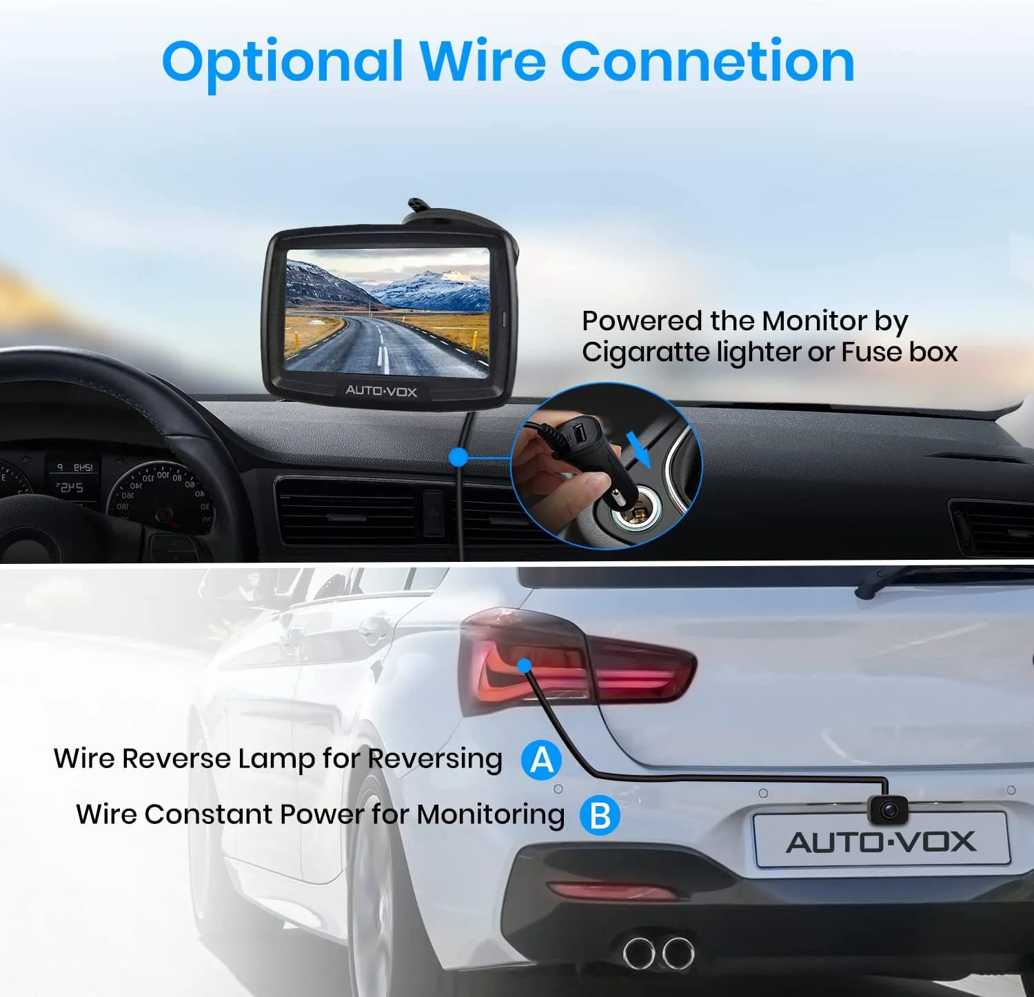 Auto-Vox Wireless Backup Digital Wireless Reverse Camera for Trailer, Black, 4.50 x 0.50 x 3.40 in - image 3
