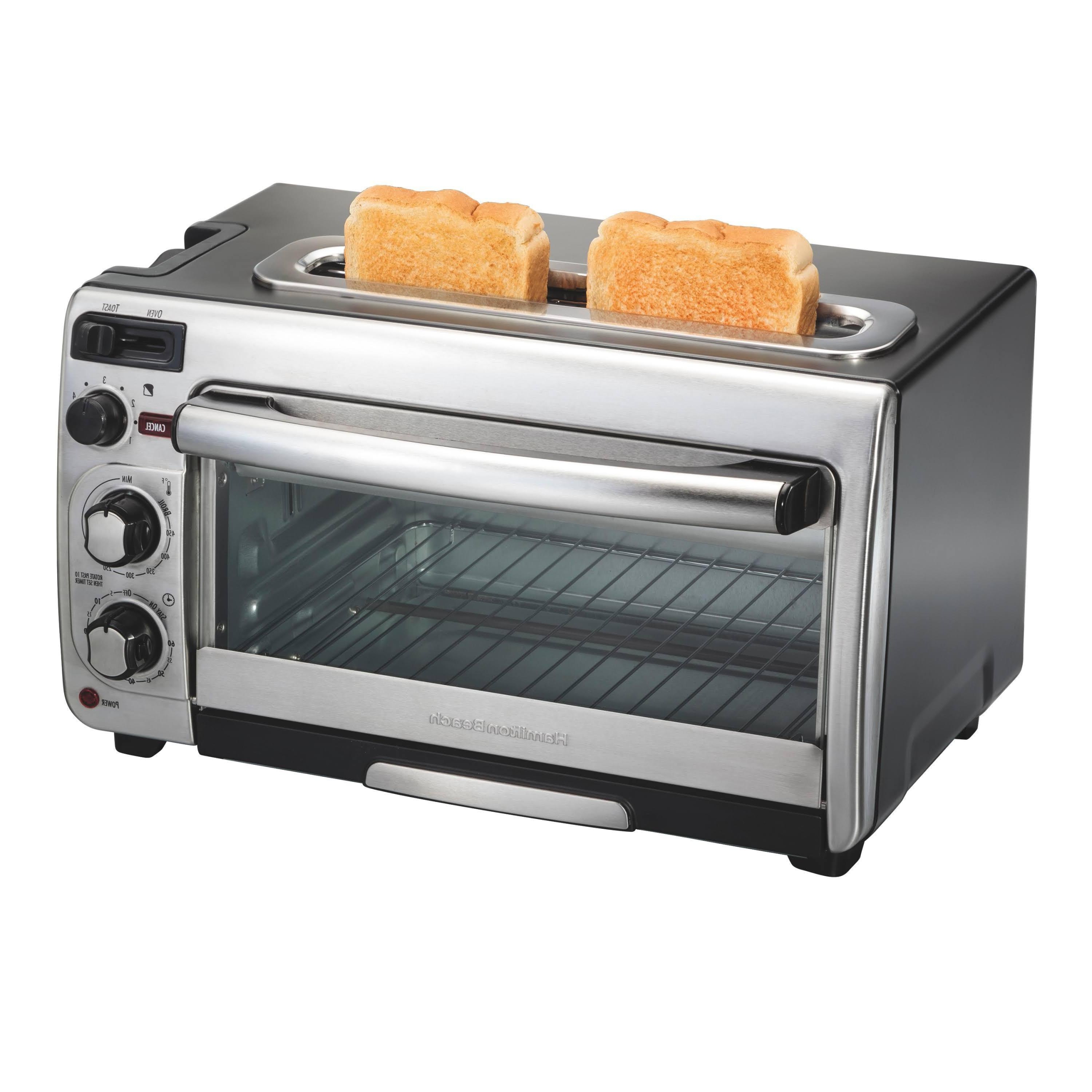 2-in-1 Oven and Toaster Combo - Extra Wide Slot Toaster with Countertop Pizza Oven - product image 1