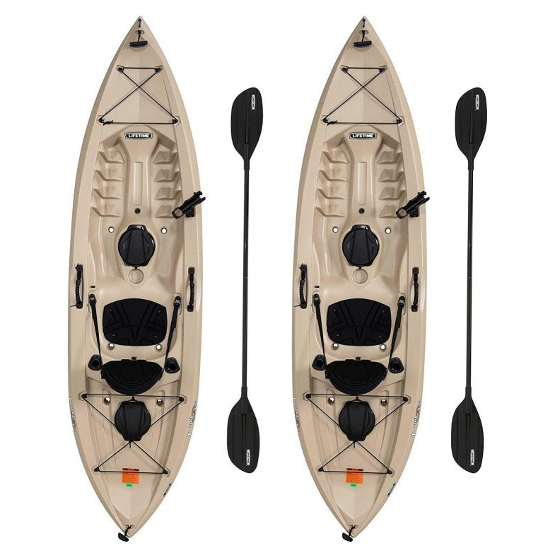 10 ft Fishing Kayak - Sit On Top Angler Kayak with Padded Seat, Rod Holders & Storage Hatches - product image 1