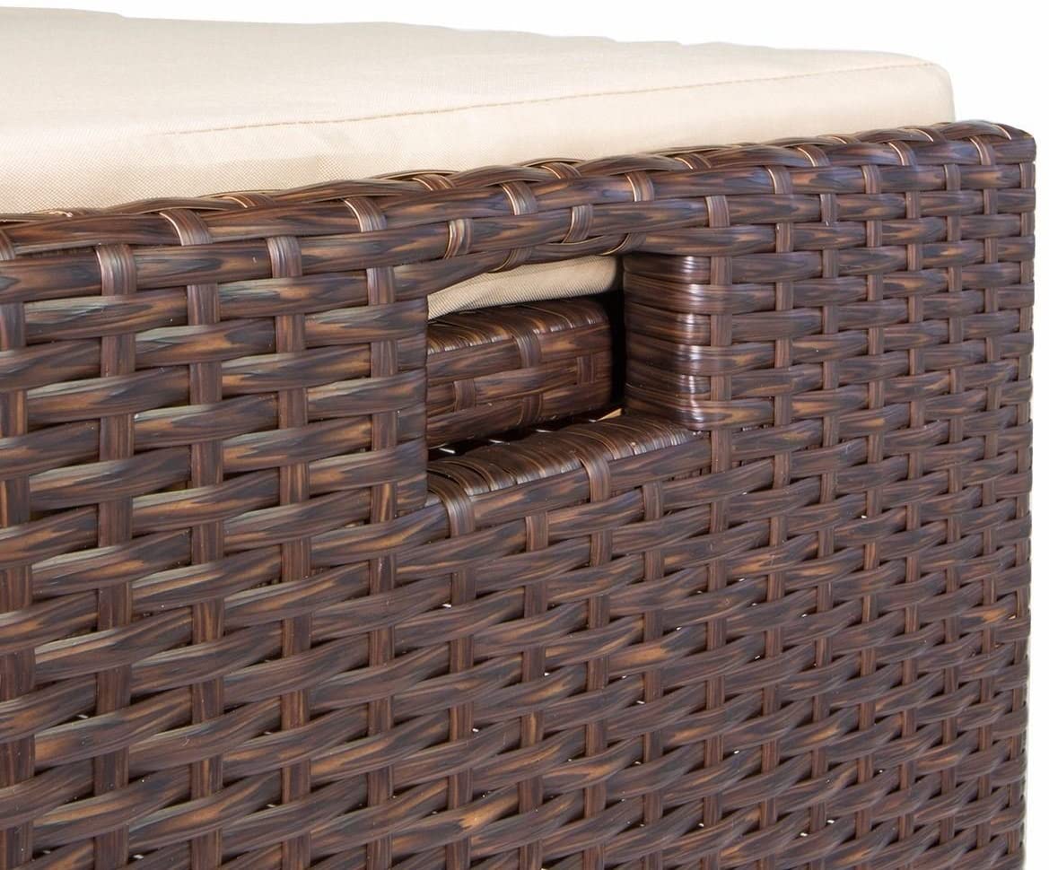 60 Gallon Outdoor Storage Bench - Waterproof Patio Deck Box with Side Handles - product image 3