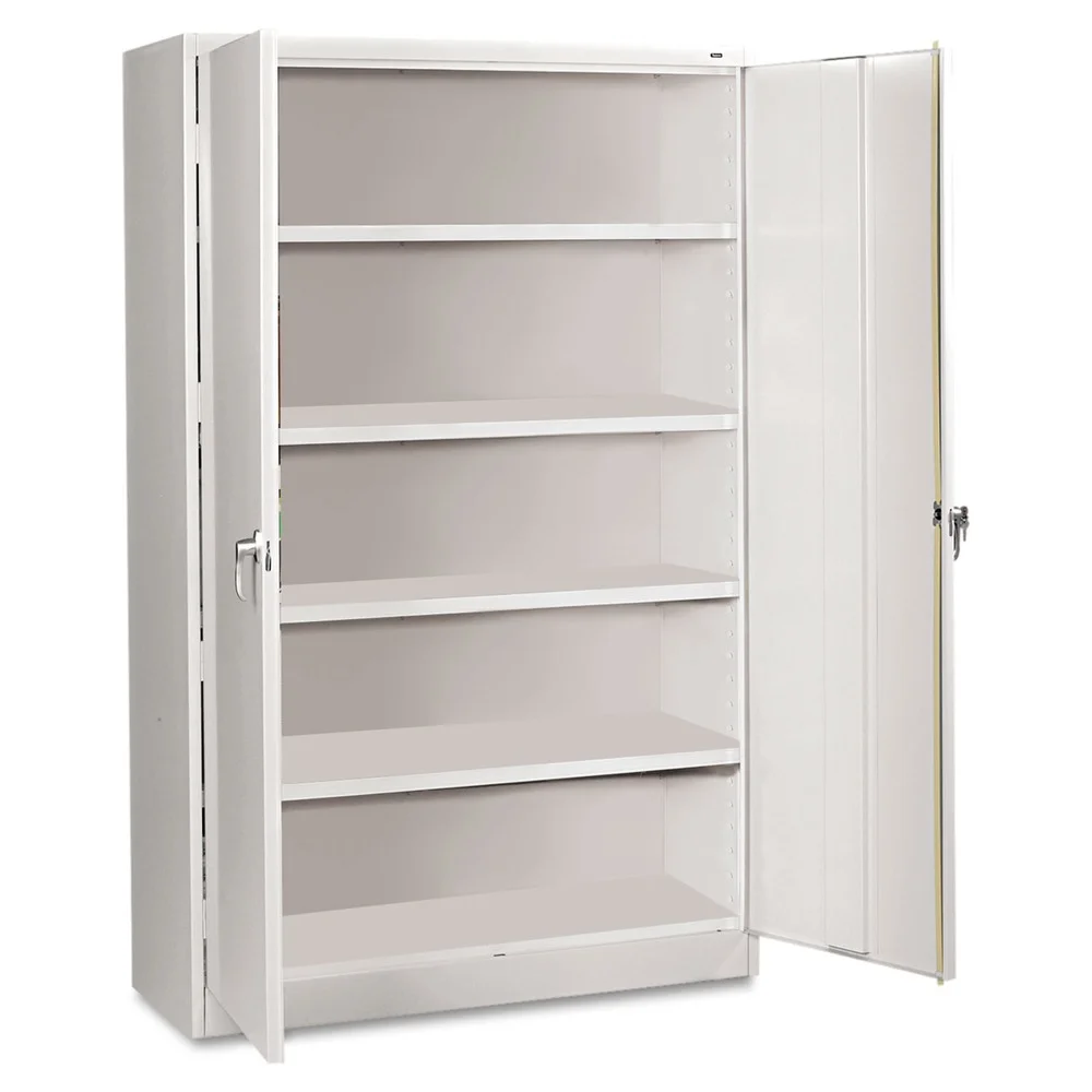 Tennsco J2478SU-LGY 48 in. x 24 in. x 78 in. Assembled Jumbo Combination Steel Storage Cabinet - Light Gray - image 2