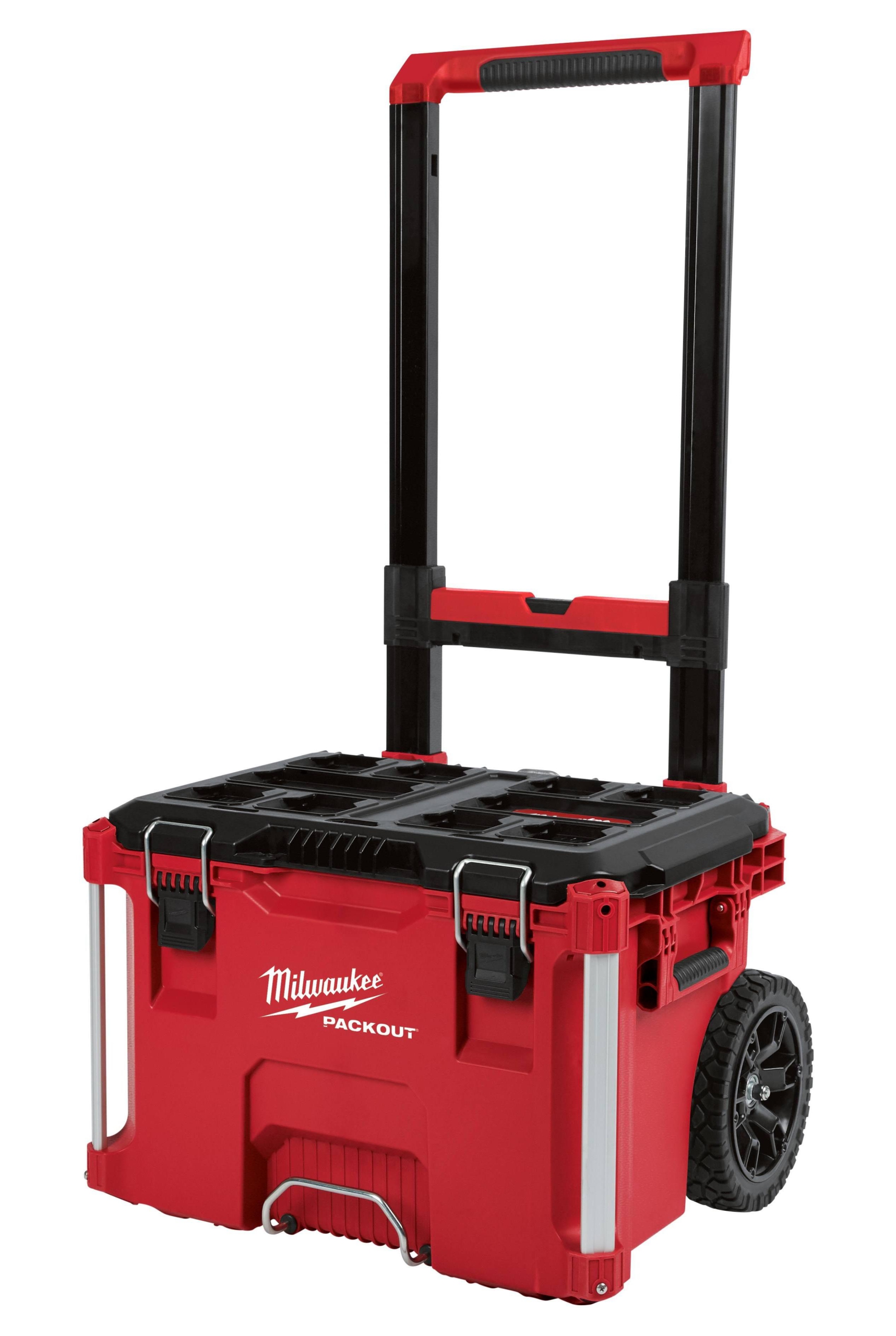 Rolling Tool Box with All-Terrain Wheels - 250 lb Capacity Modular Storage Box with Extension Handle - product image 1