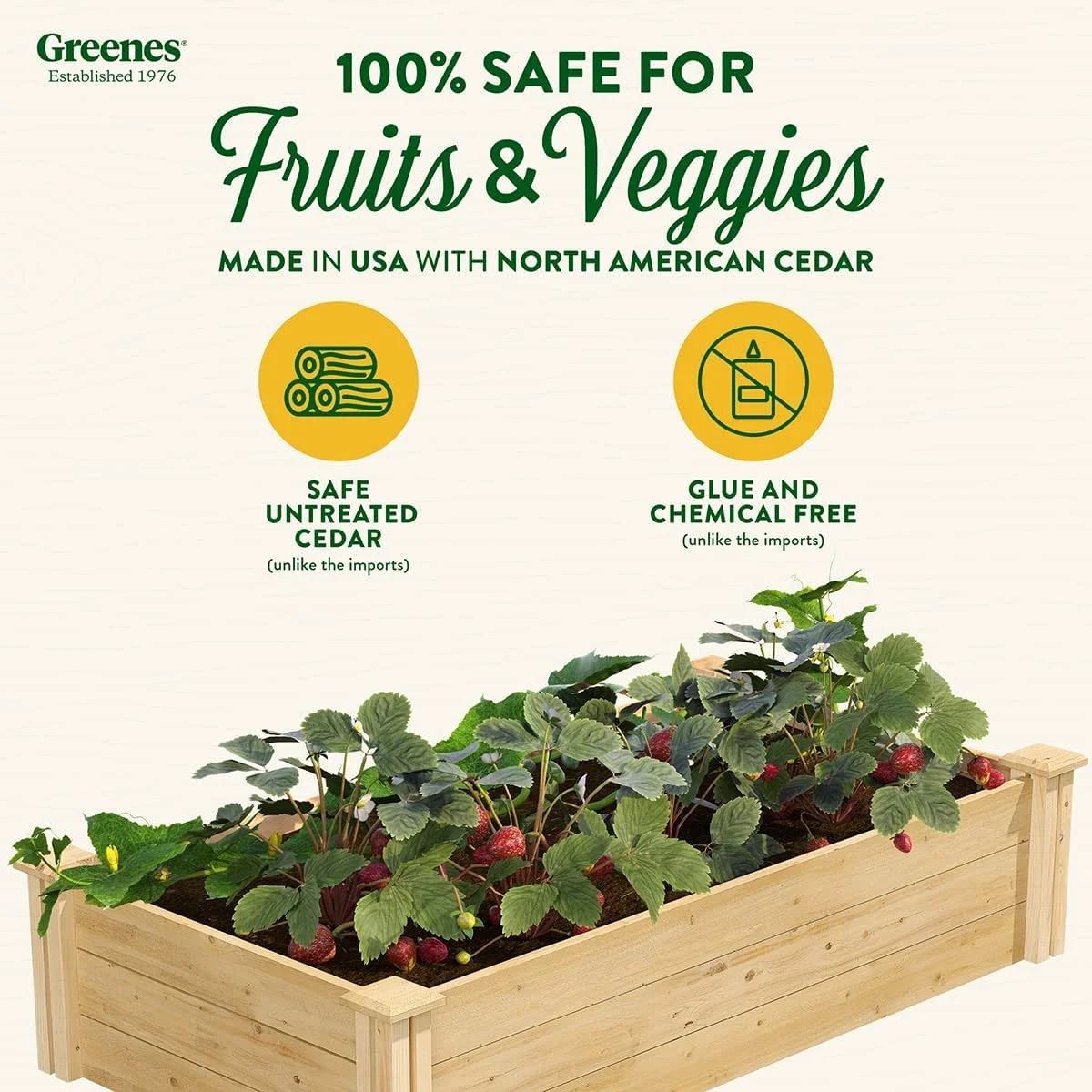 Original Cedar Raised Garden Bed, 2' x 4' x 10.5" - Made in with North Cedar - image 3