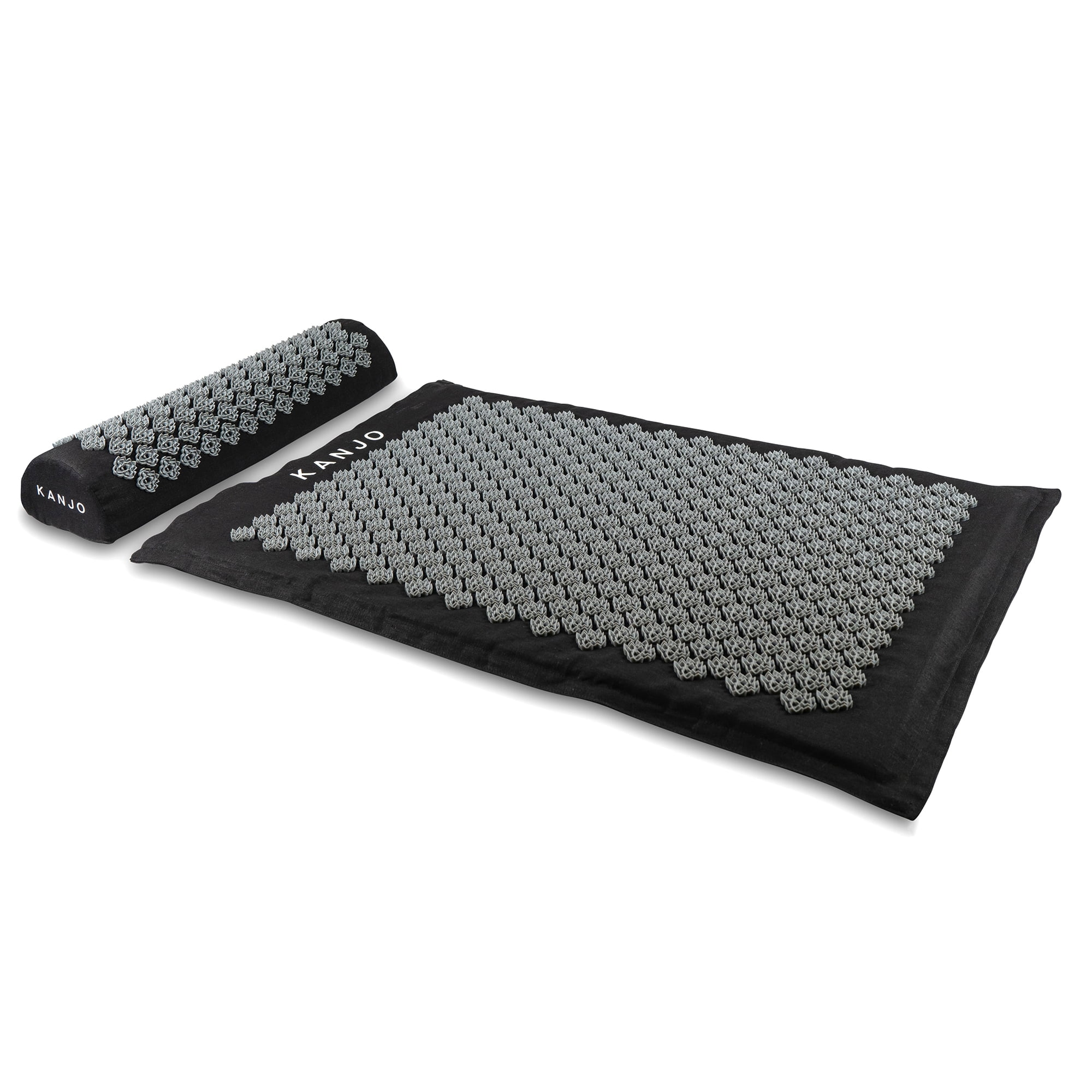 Kanjo Acupressure Mat Set Mat: 24 X 34 Inch / Pillow: 6 X 22 Inch Black White KANMATXL - image 3