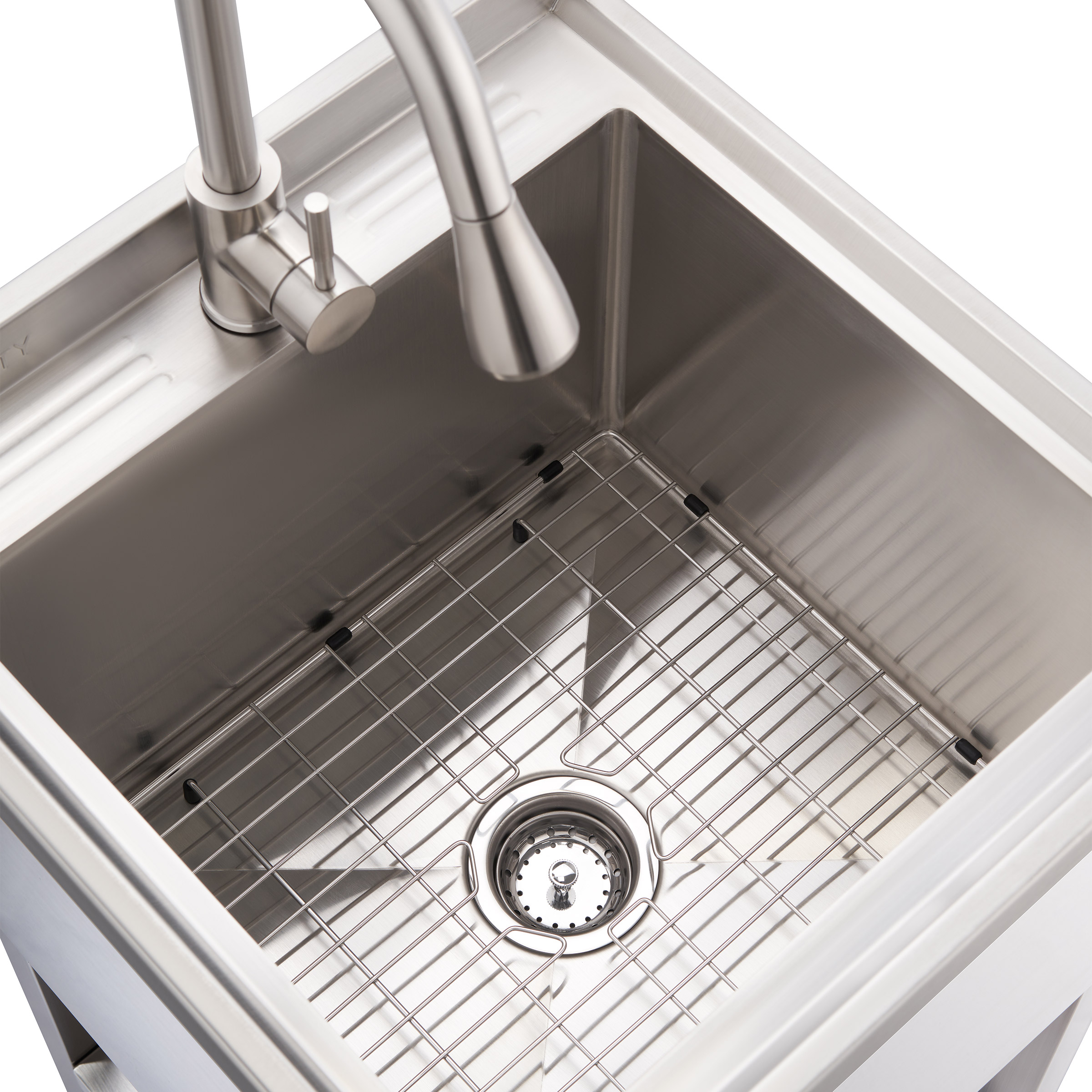 TRINITY 18' x 16' x 13' Stainless Steel Utility Sink with Pull-out Faucet - image 5