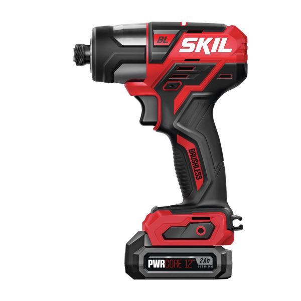 12V Cordless Brushless Impact Driver Kit, 1/4-Inch Hex with 2 Batteries and Charger - product image 2