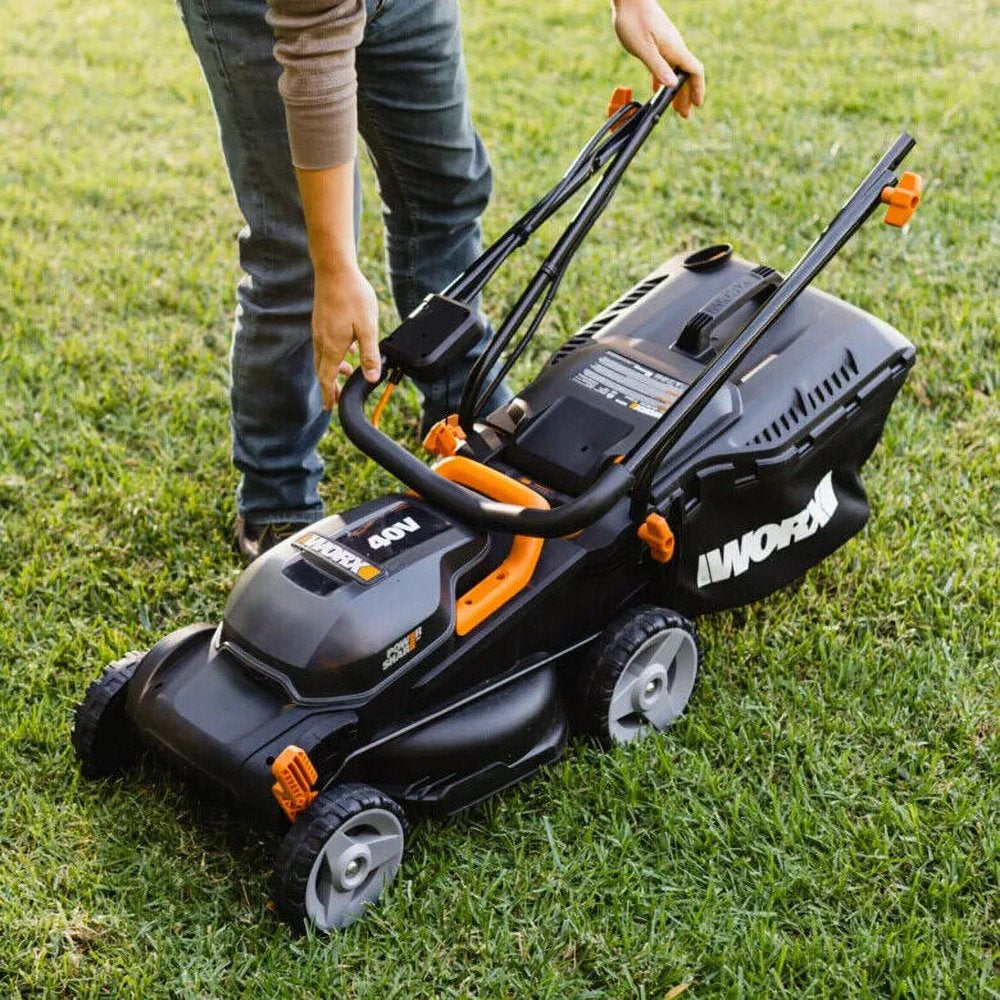 40V Cordless Lawn Mower - 14-Inch Battery Powered Mower with Intellicut, Mulching & Dual 20V Batteries - product image 2