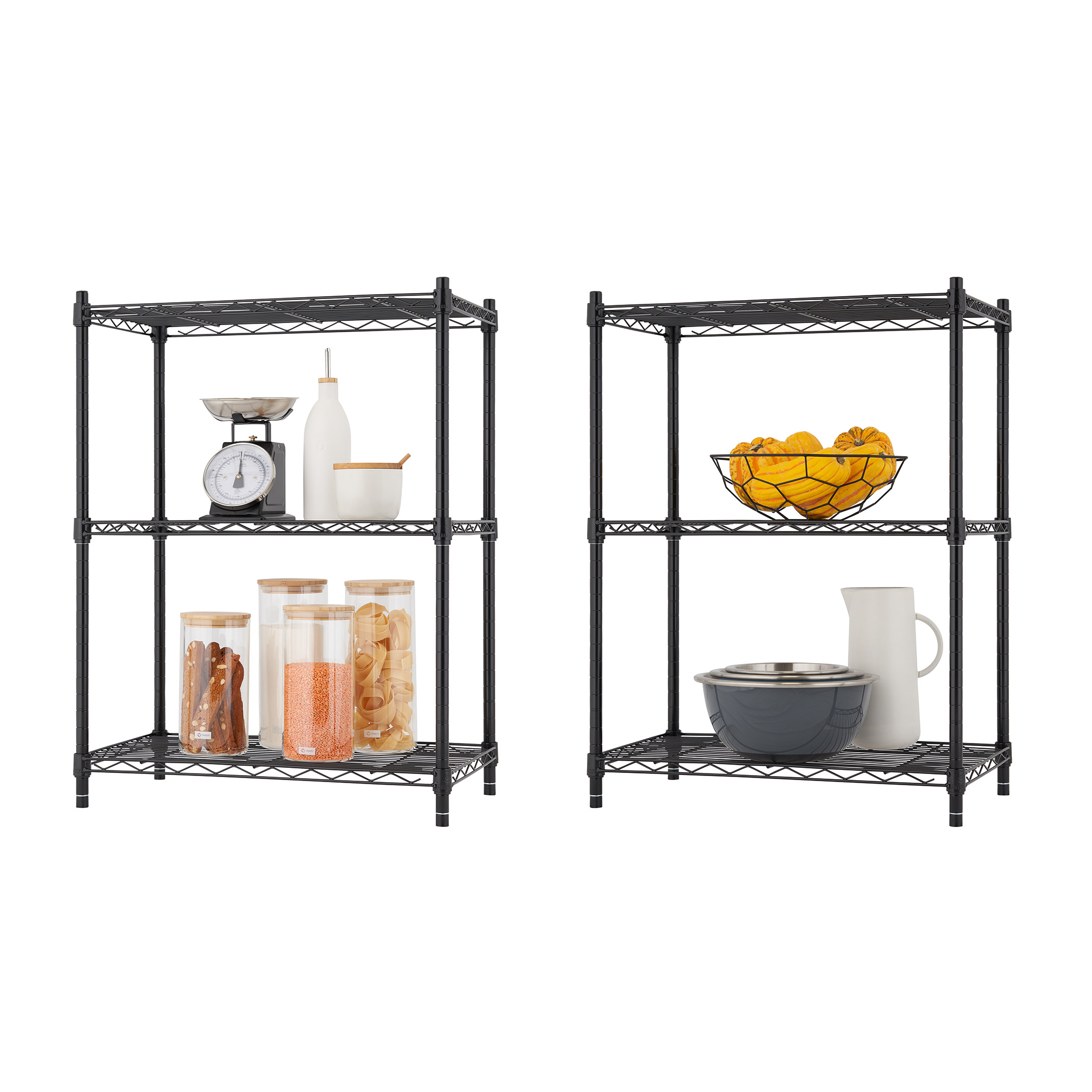 TRINITY 3-tier Modular Wire Shelving Rack 23' x 13' x 30', NSF, 2-pack - image 3