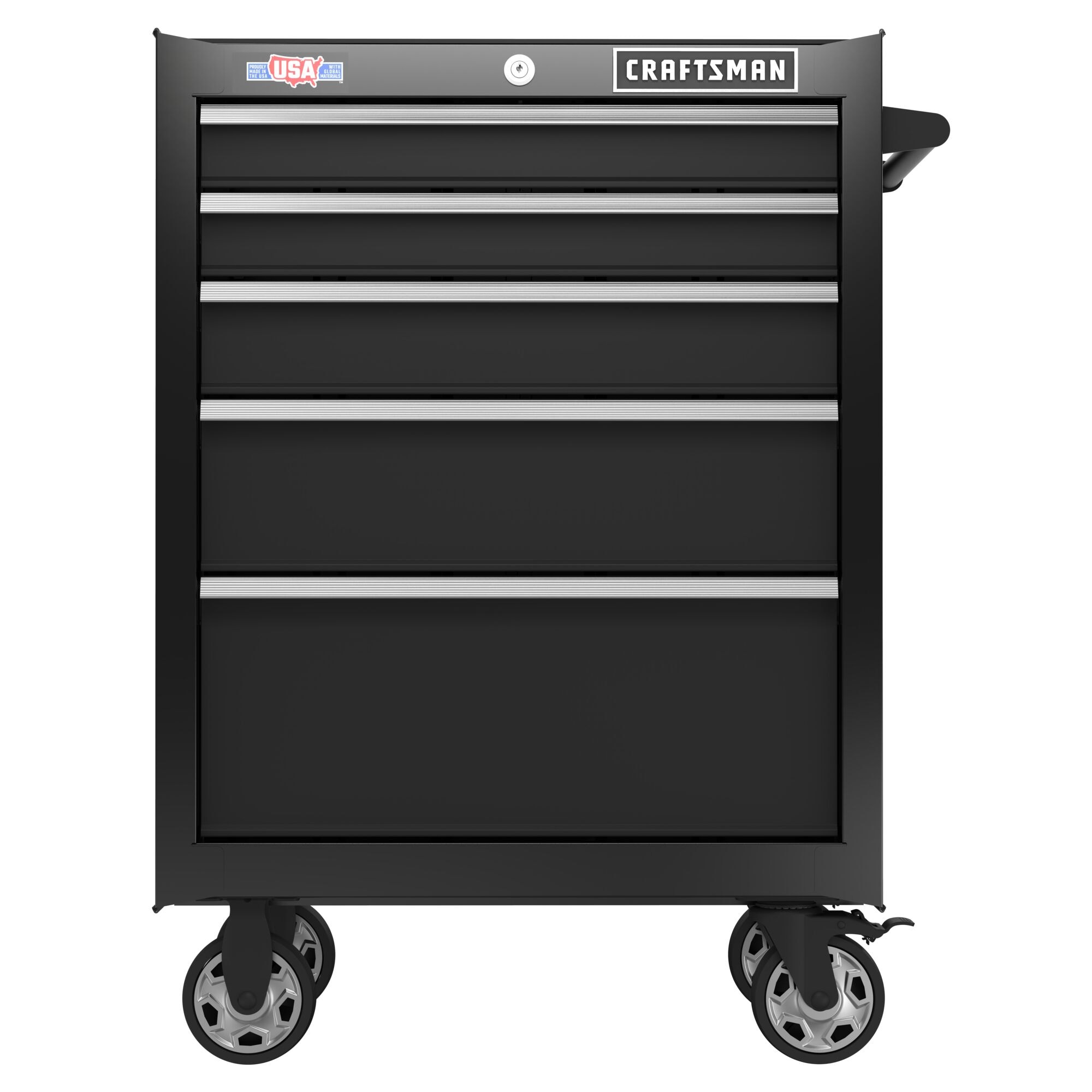 CRAFTSMAN 26.5 in. 5-Drawer Steel Rolling Tool Cabinet, Black, 9,266 cu. in. Storage Capacity - product image 2