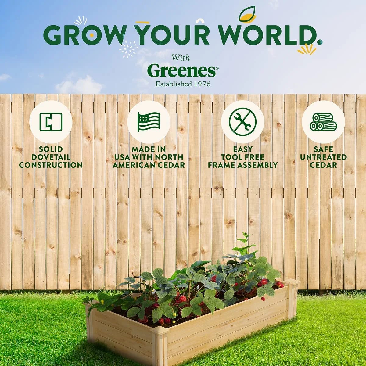 Original Cedar Raised Garden Bed, 2' x 4' x 10.5" - Made in with North Cedar - image 6