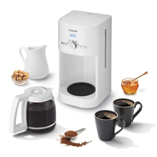 12-Cup Programmable Coffee Maker, Classic Drip Coffee Machine with Auto Brew and White Finish - product image 2