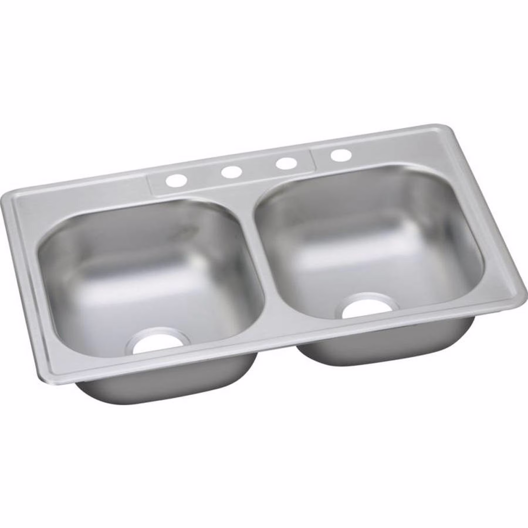 Elkay DD233224 22 Gauge Stainless Steel Double Bowl Top Mount Kitchen Sink, 33 x 22 x 7.0625 - image 3