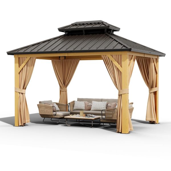 Aluminum Outdoor Gazebo - Garden Patio Canopy with Secure Anchoring - product image 1
