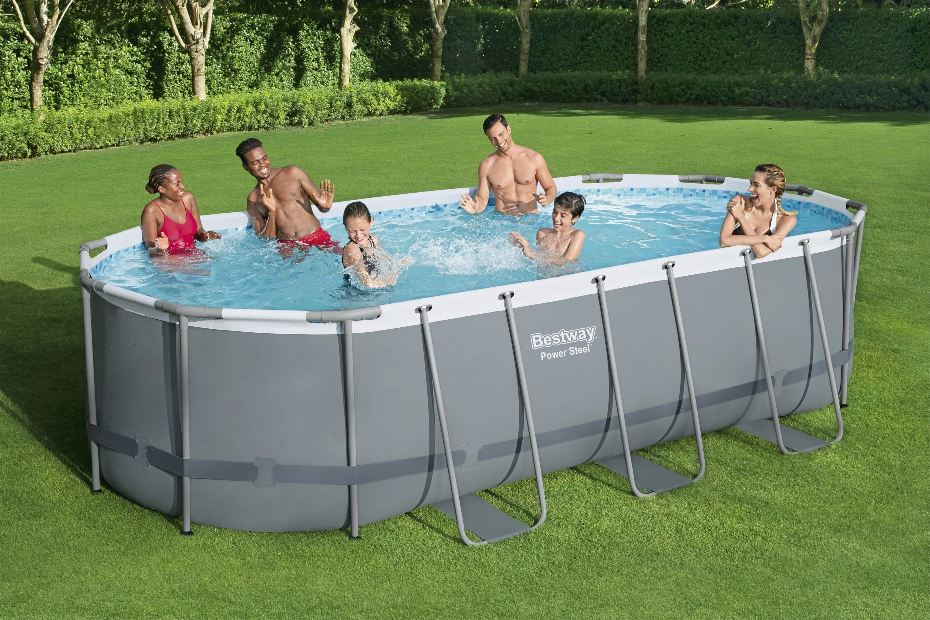 Bestway Power Steel 18' x 9' x 48'' Oval Above Ground Pool Set - image 4