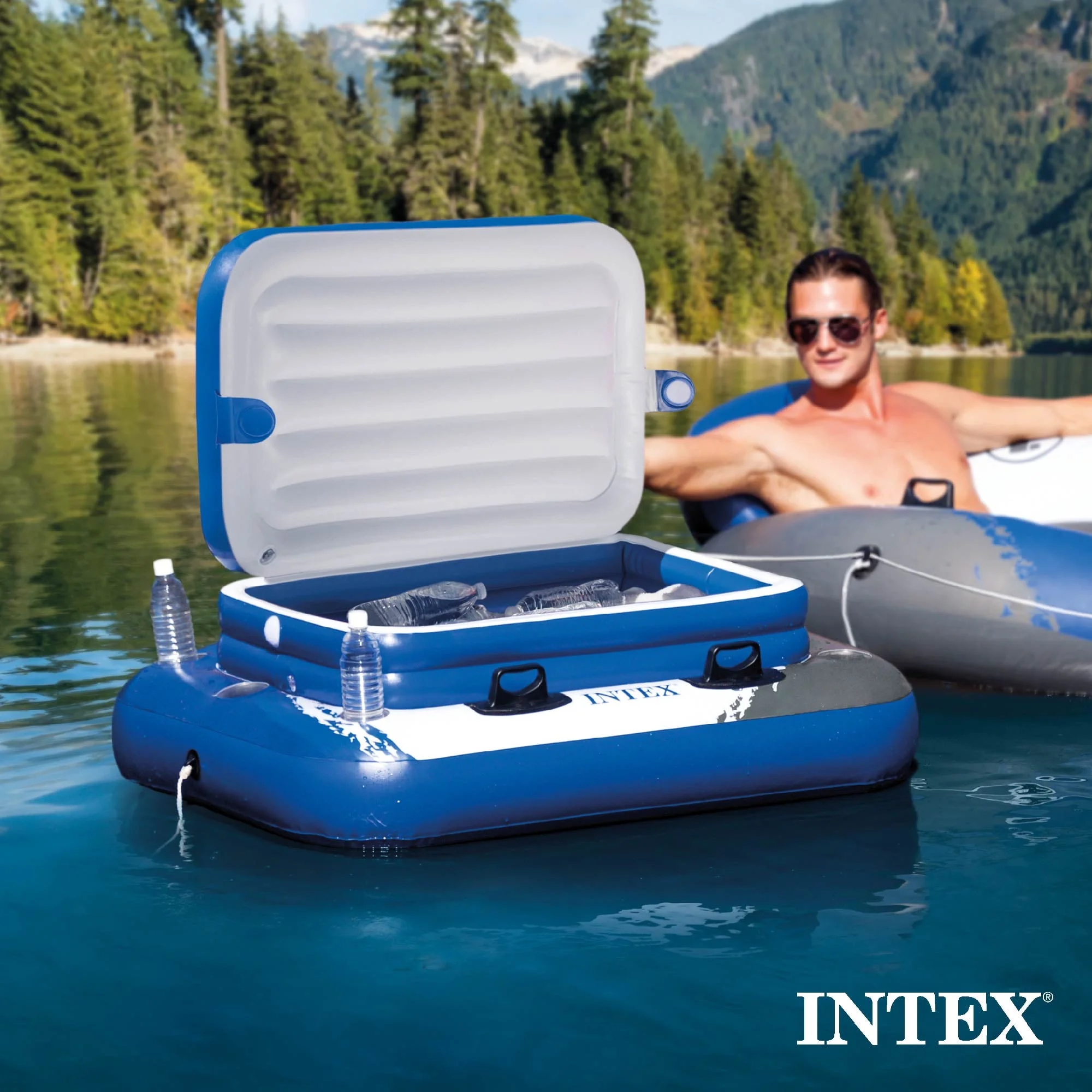 INTEX 18ft x 9ft x 52in Ultra XTR Above Ground Pool, Floats (2 Pack), & Inflatable Cooler - image 7