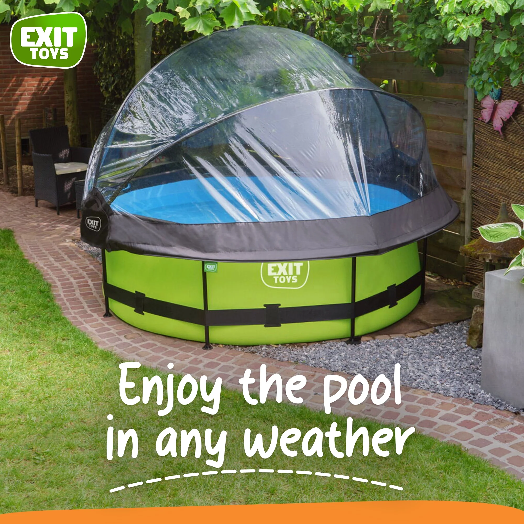 EXIT Toys UV Resistant Pool Covers, PVC Transparent, 104" x 104" x 55" - image 2