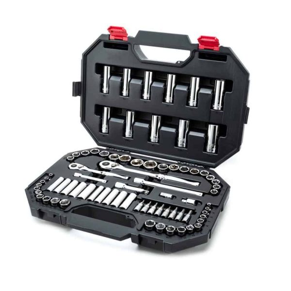 75-Piece Mechanics Tool Set with 1/4 in. & 3/8 in. Drive Ratchets, 144-Position Ratchet and SAE Metric Socket Set - product image 1