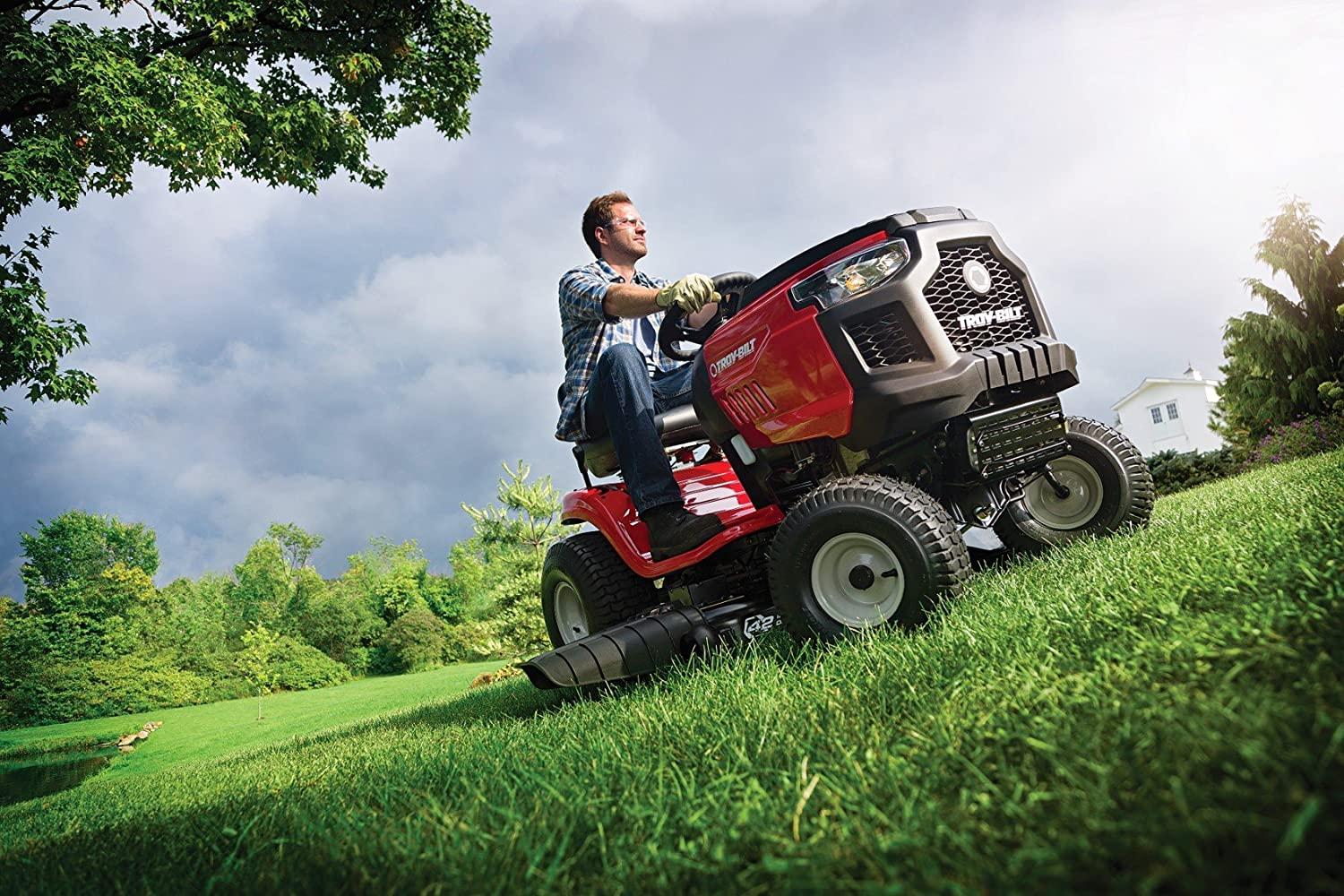 579cc Gas Riding Lawn Mower Tractor - 42-Inch Cutting Deck with Hydrostatic Transmission, Deck Wash & High-Back Seat - product image 8