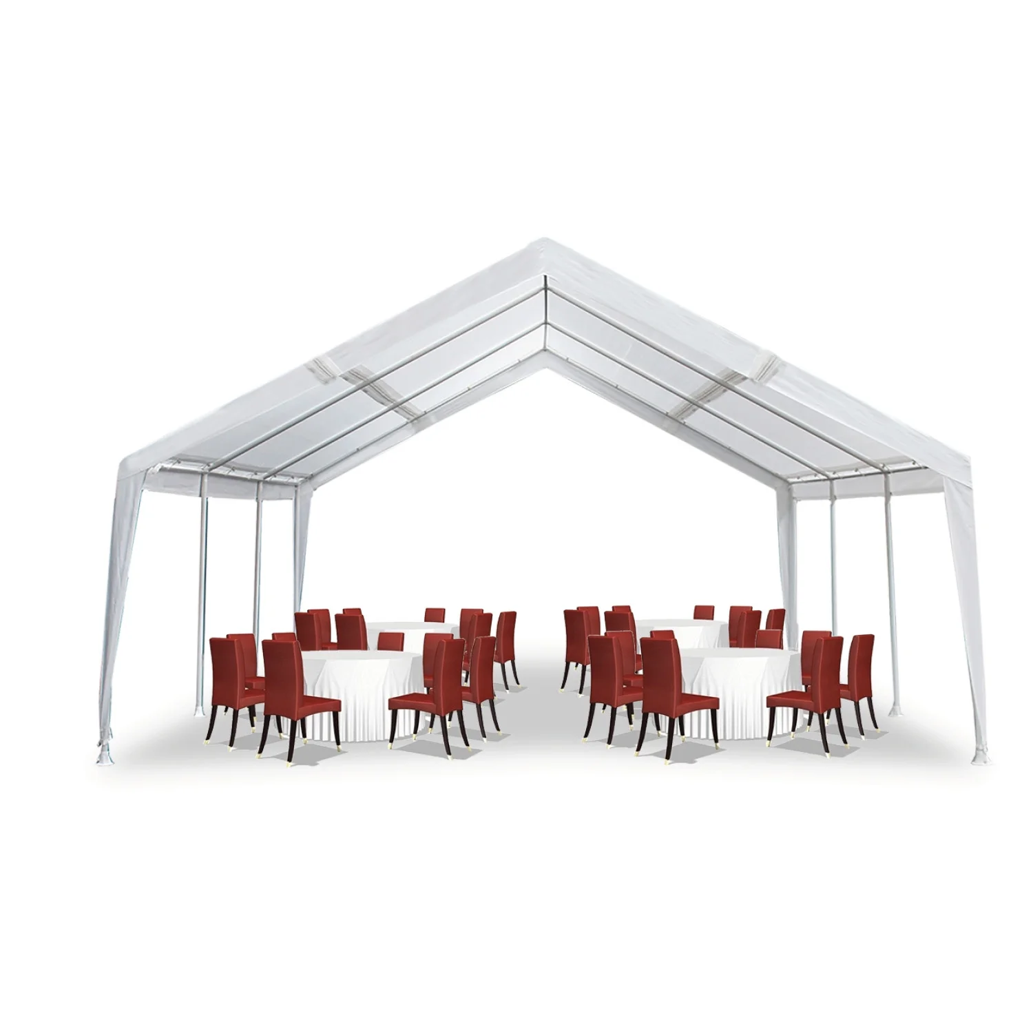 King Canopy Expandable Canopy 12' x 20' / 20' x 20', Steel Frame, 8-Leg, White - image 8