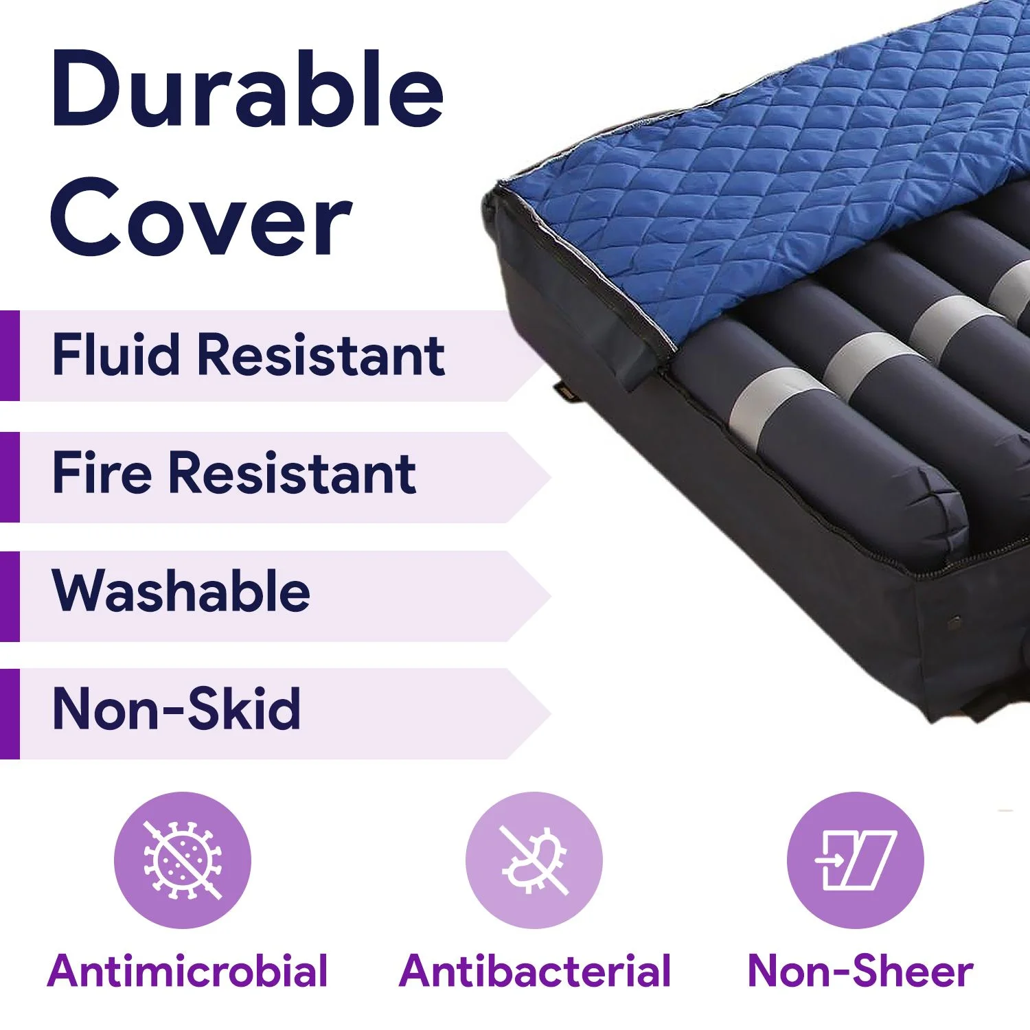 Proheal Low Air Loss Alternating Pressure Air Mattress with Pump - 3" Foam Base - 36 x 80 x 8" - image 5