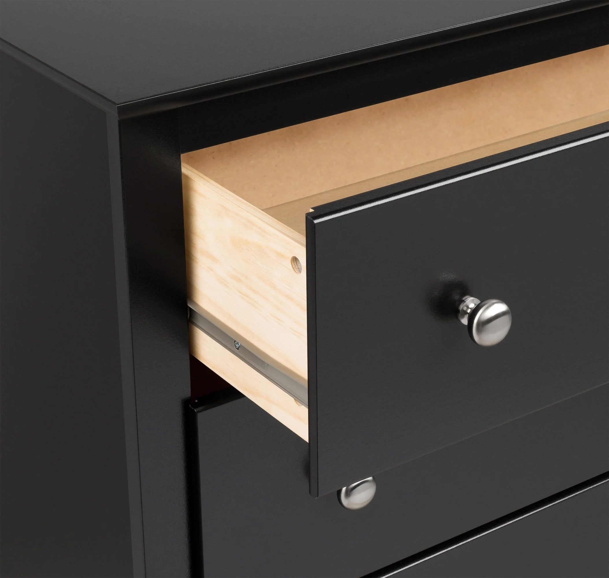 Prepac Sonoma 6 Drawer Wooden Double Dresser, 16" x 59" x 29", Black - image 7