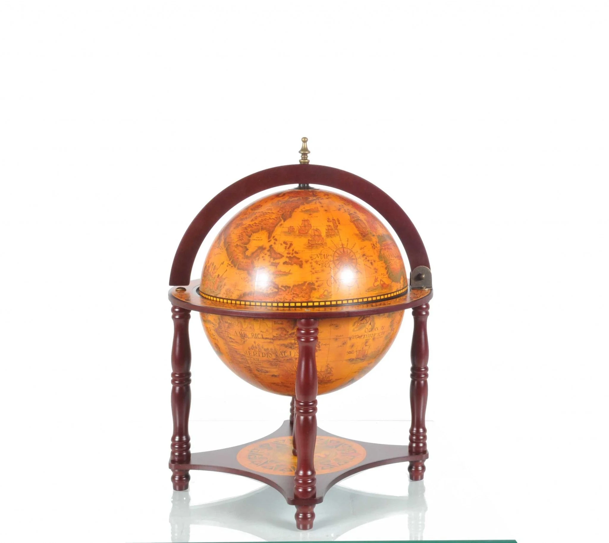 16.5" x 16.5" x 22" Red Globe with Chess Holder - image 2