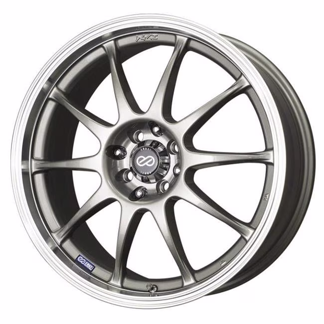 Enkei J10 17 x 7 in. 5 x 100 Bolt Pattern 38 mm Offset Silver with Machined Lip Wheel - image 1