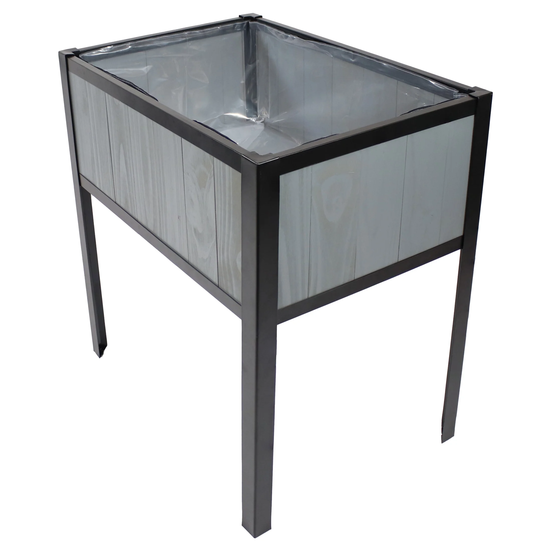 Sunnydaze 29.25" x 20" x 30.75" Gray Acacia Wood Rectangular Raised Garden Bed with Legs - image 2