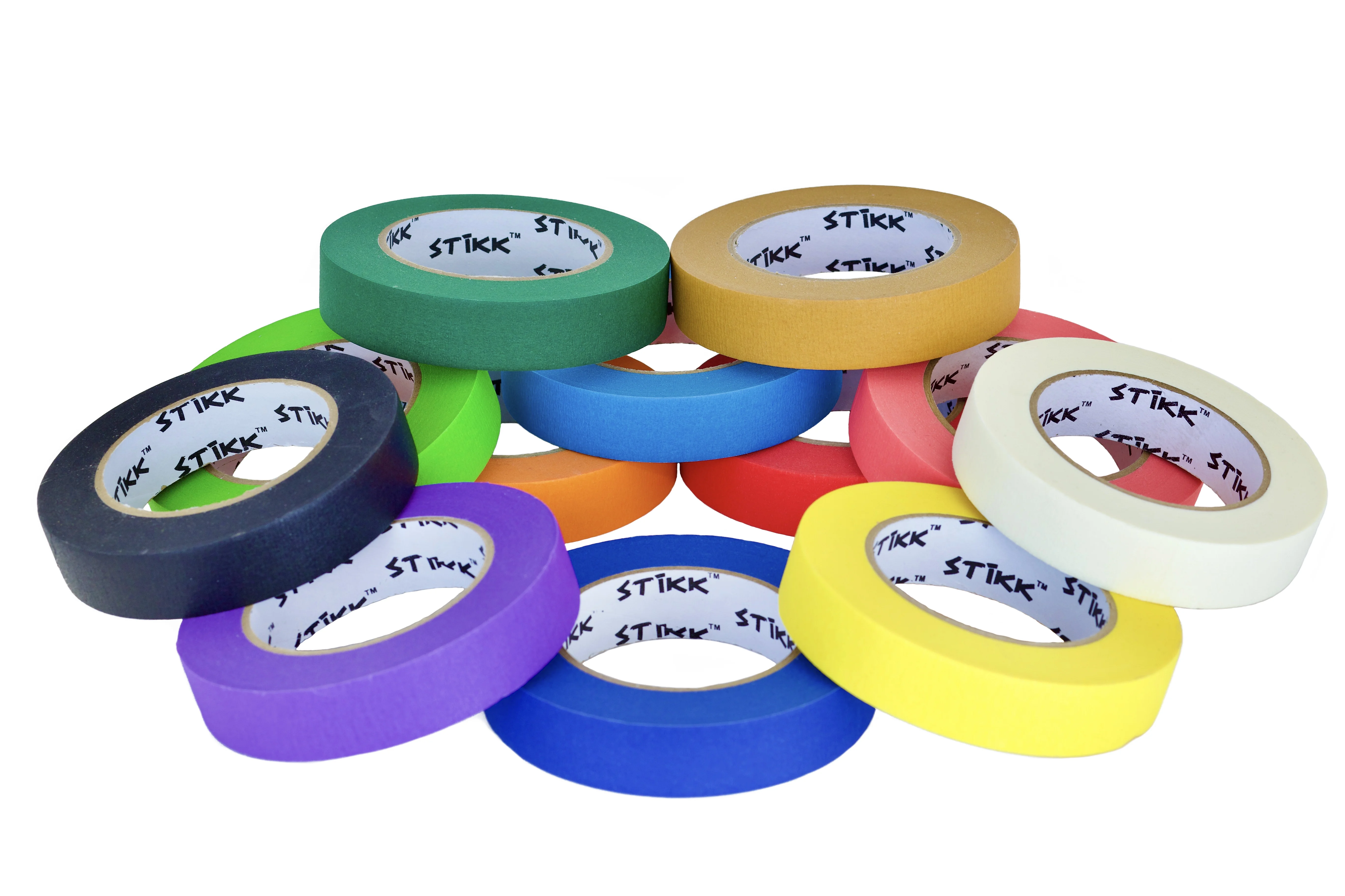 Case Of 24 Rolls 2" x 60 yards (48mm x 55m) Painters Masking Tape Green STIKK - image 5