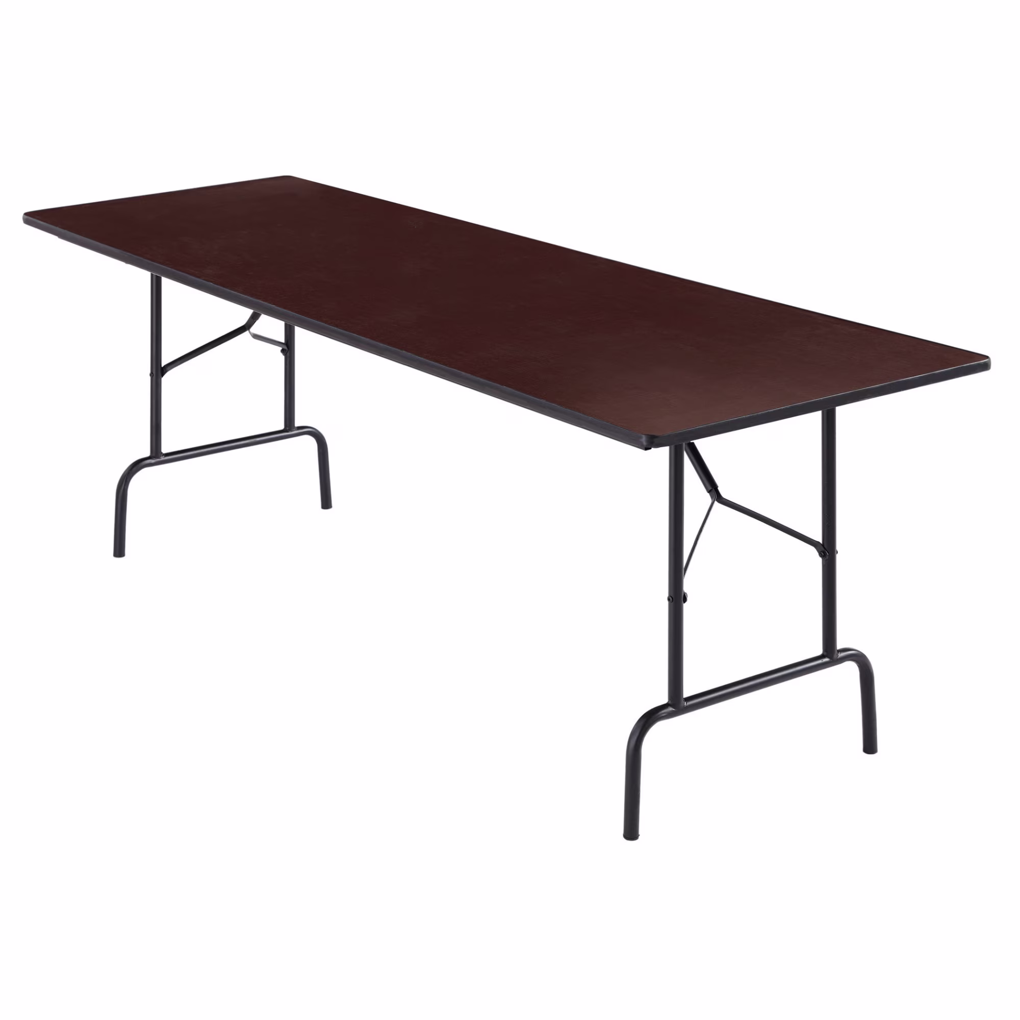 Realspace? Folding Table, 29"H x 96"W x 30"D, Walnut - image 1