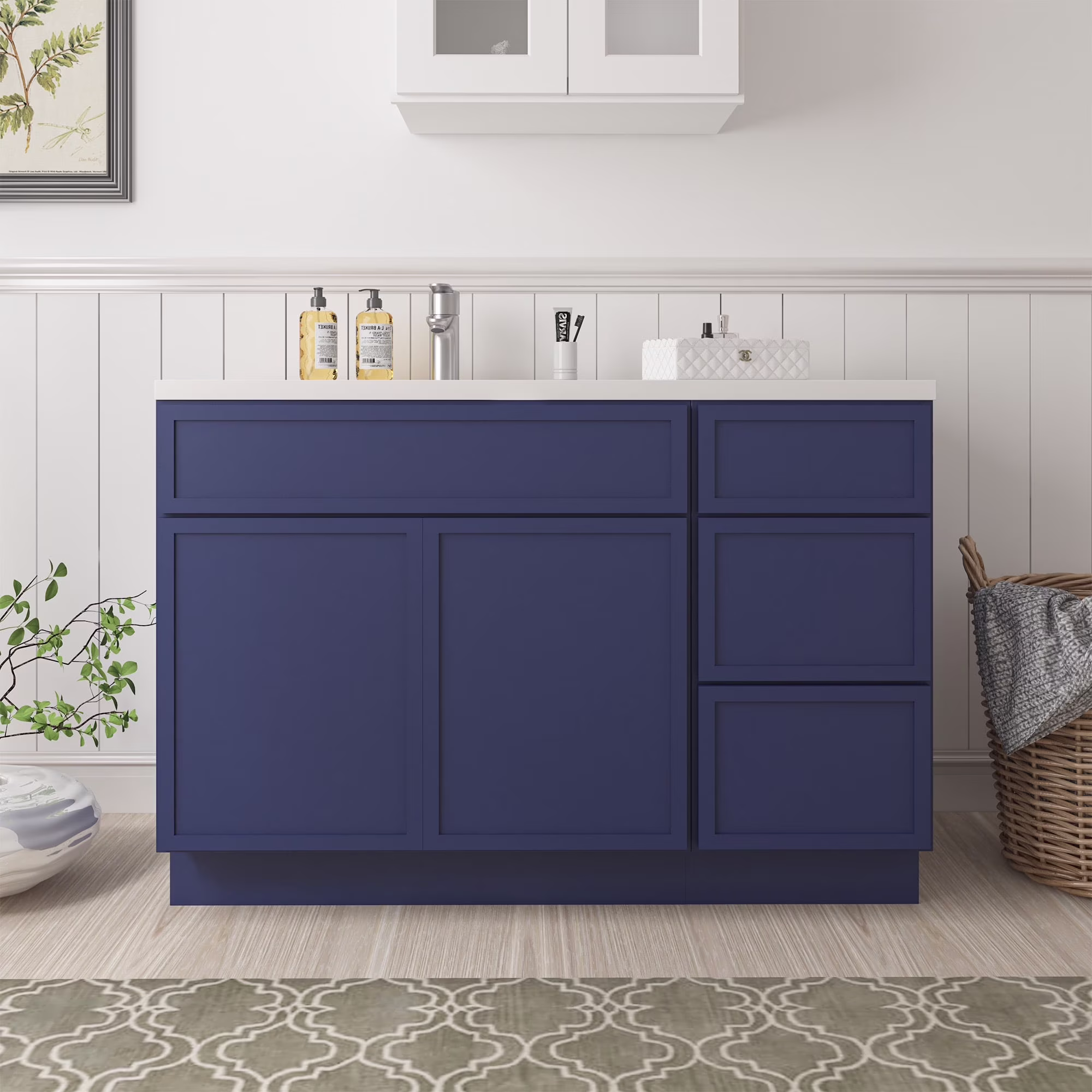 45 in. W x 21 in. D x 32.5 in. H Bath Vanity Cabinet without Top in Gray - image 6