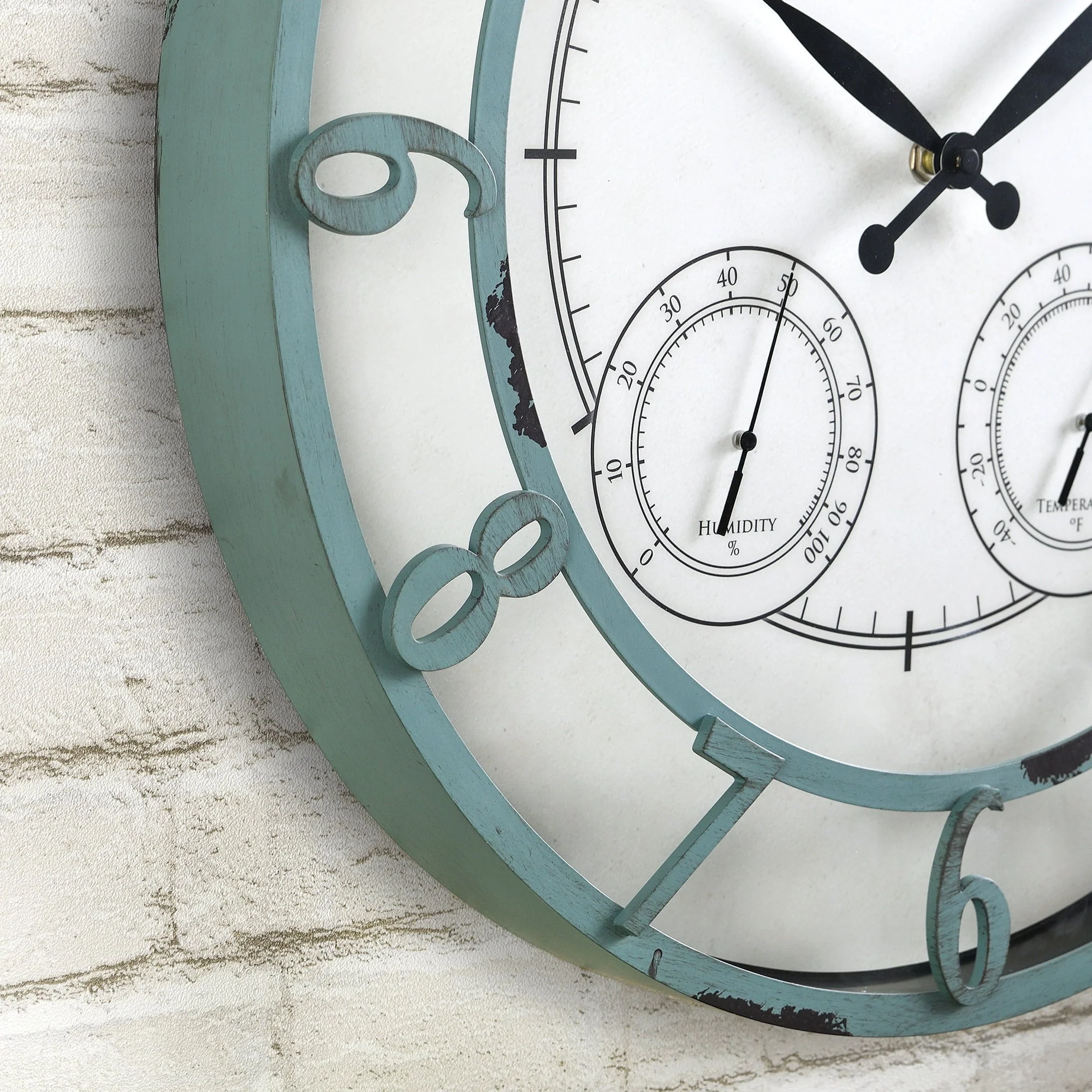 FirsTime & Co. Teal Laguna Outdoor Wall Clock, Farmhouse, Analog, 18 x 2 x 18 in - image 3