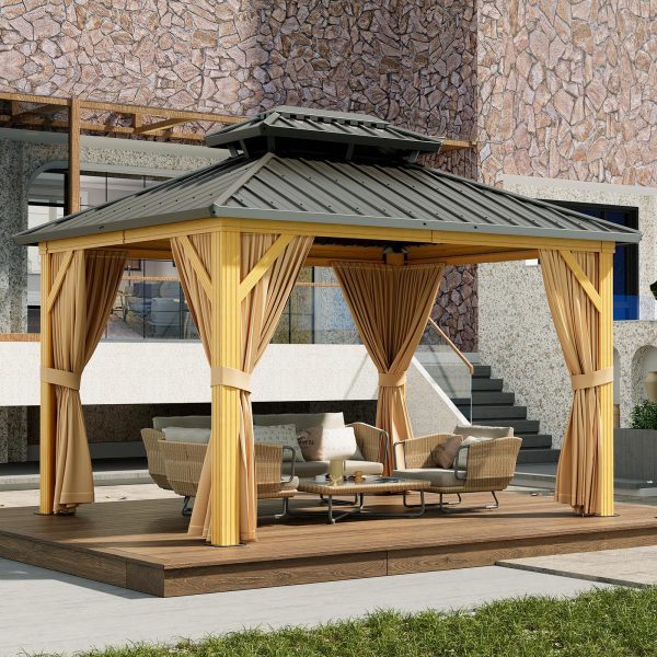 Aluminum Outdoor Gazebo - Garden Patio Canopy with Secure Anchoring - product image 2
