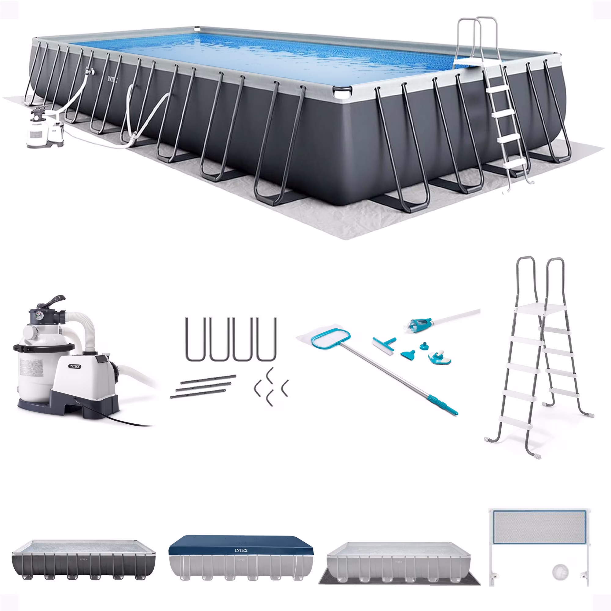 INTEX Ultra XTR 24' x 12' x 52" Above Ground Swimming Pool Set w/ Pump - image 7