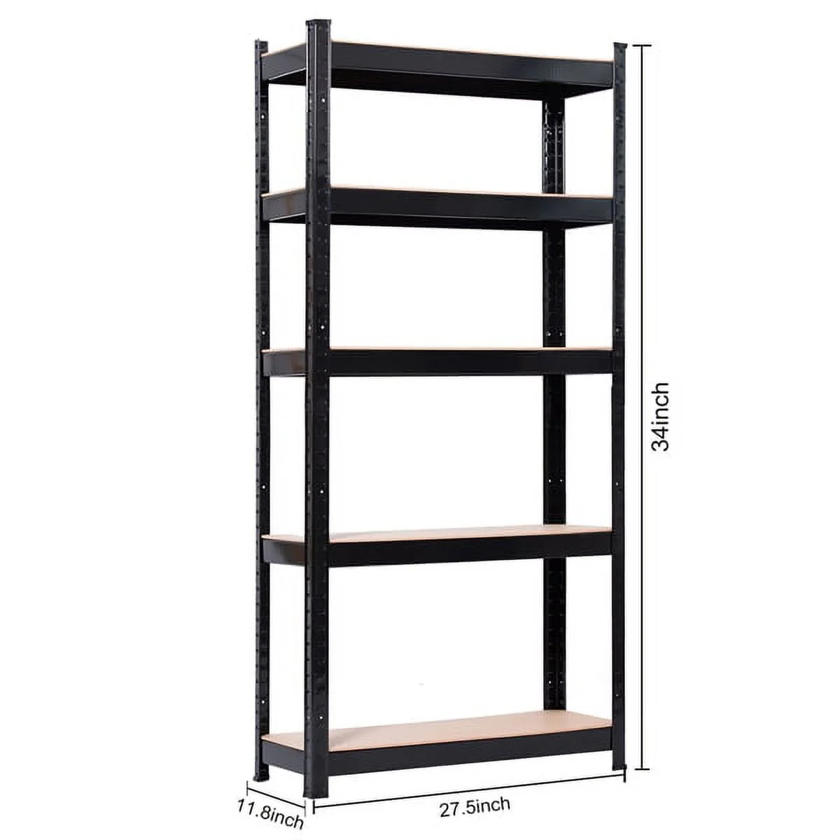 Muscle Rack 30 in. W x 60 in. H x 12 in. D 5-Tier Black Steel Shelving Unit - image 6