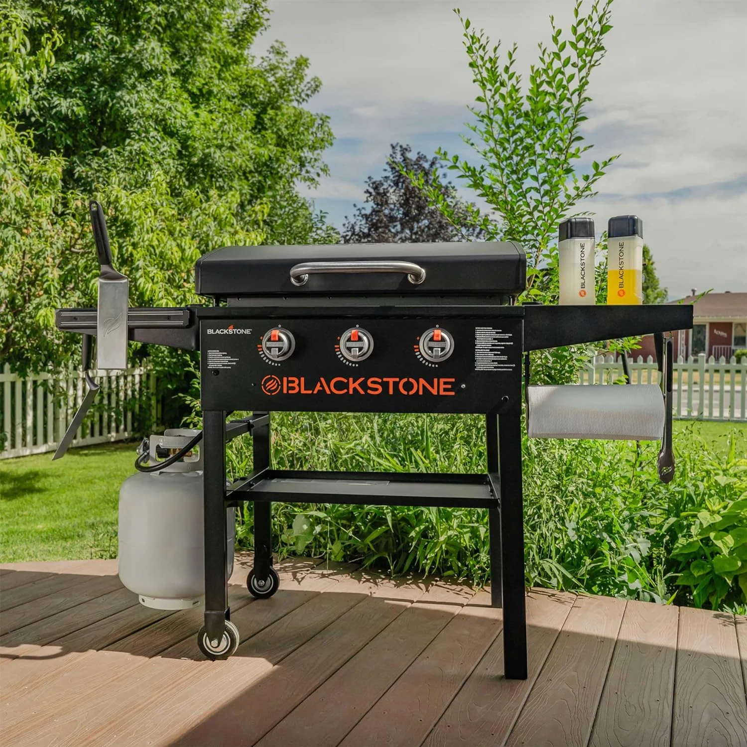 28 Inch Gas Griddle - 3 Burner Outdoor Flat Top Grill with Accessories - product image 2