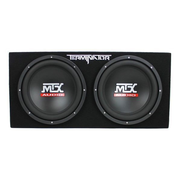 MTX Terminator Dual 12-Inch Loaded Subwoofer Enclosure with 1500W Monoblock Amplifier & 2-Farad Capacitor Kit - product image 2