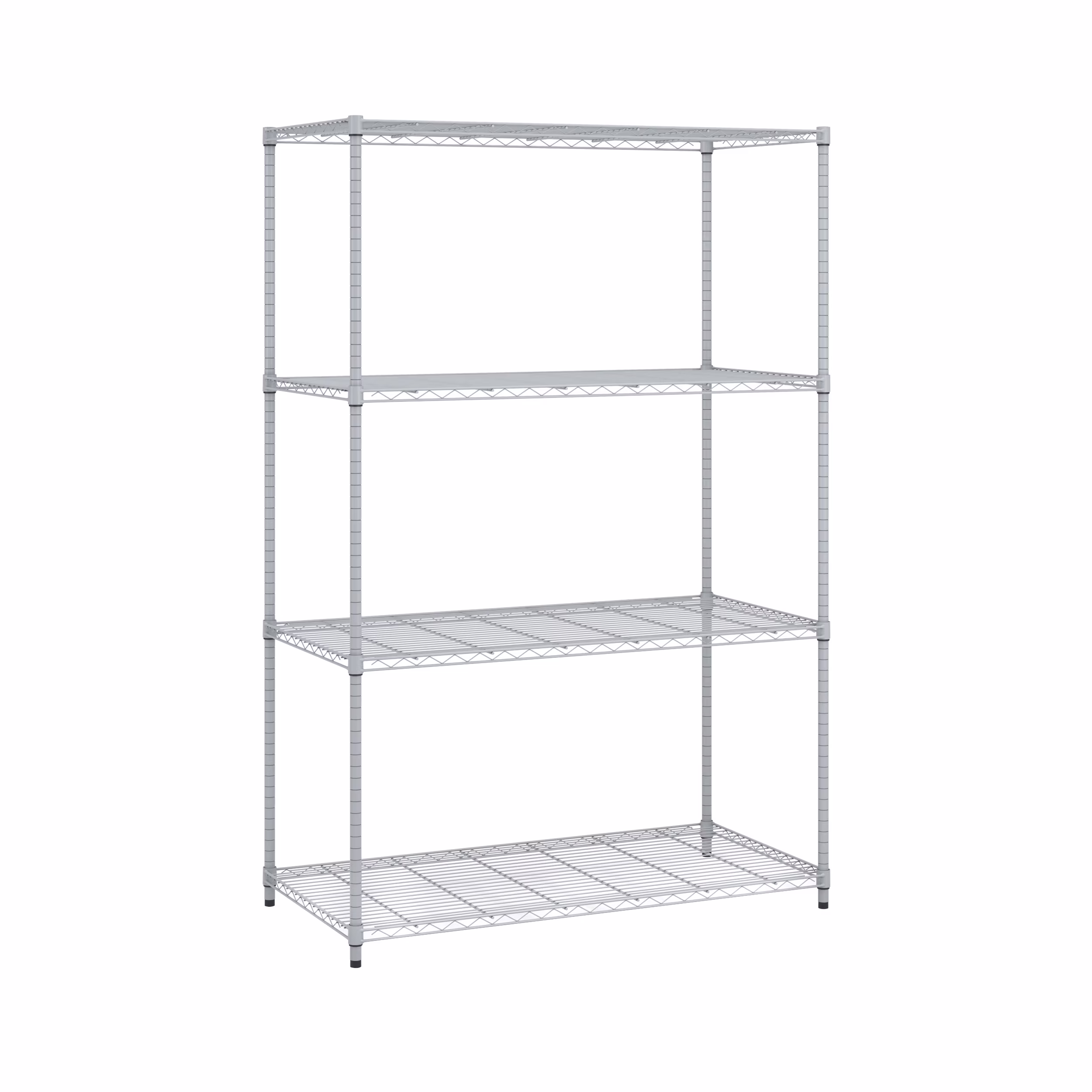 OFM Adjustable 24"W x 48"D x 72"H 4-Shelf Freestanding Shelves, Silver - image 1