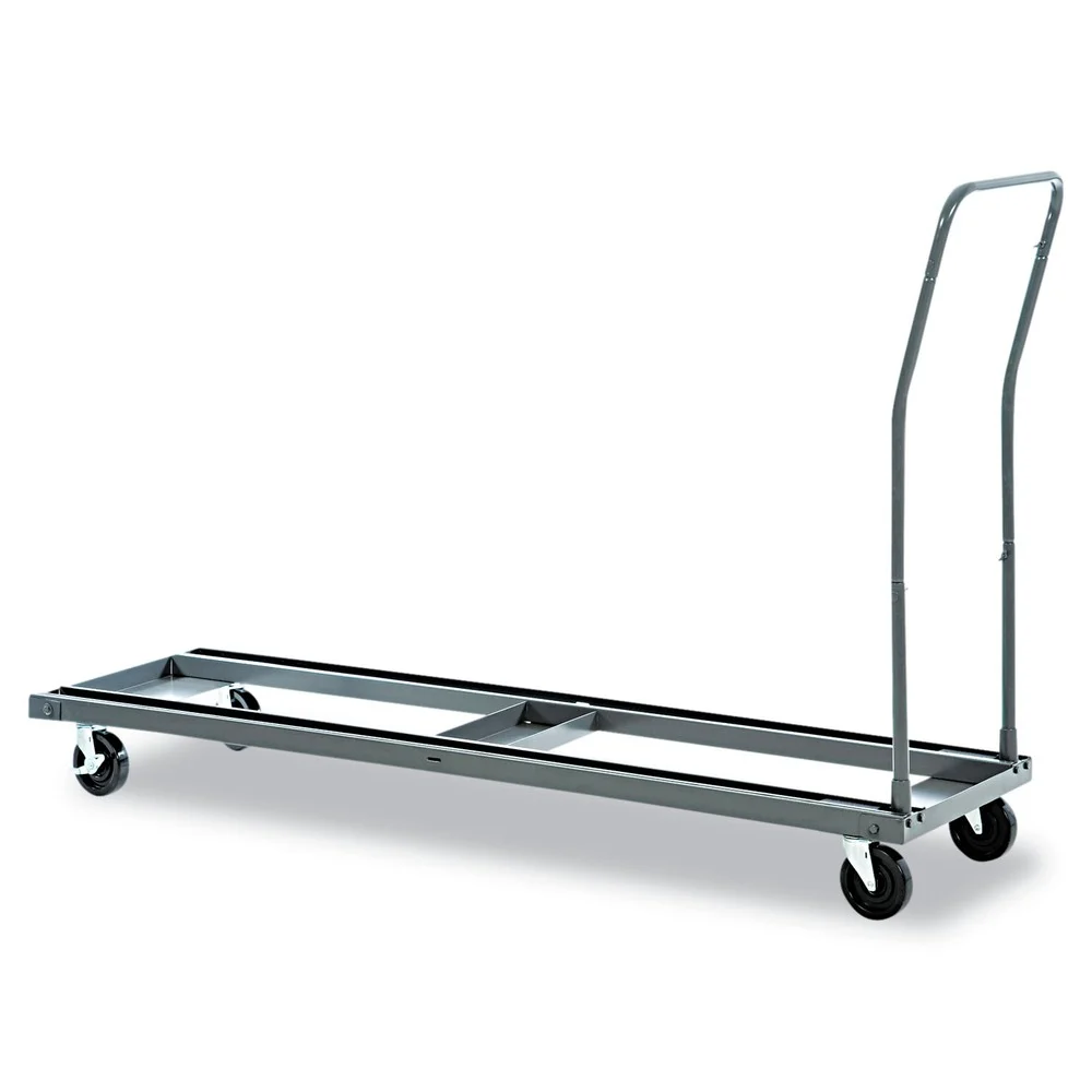 Alera ALEFTCART 20.86 in. x 50.78 in. to 72.04 in. x 43.3 in. 600 lbs. Capacity Metal Chair/Table Cart - Black - image 3