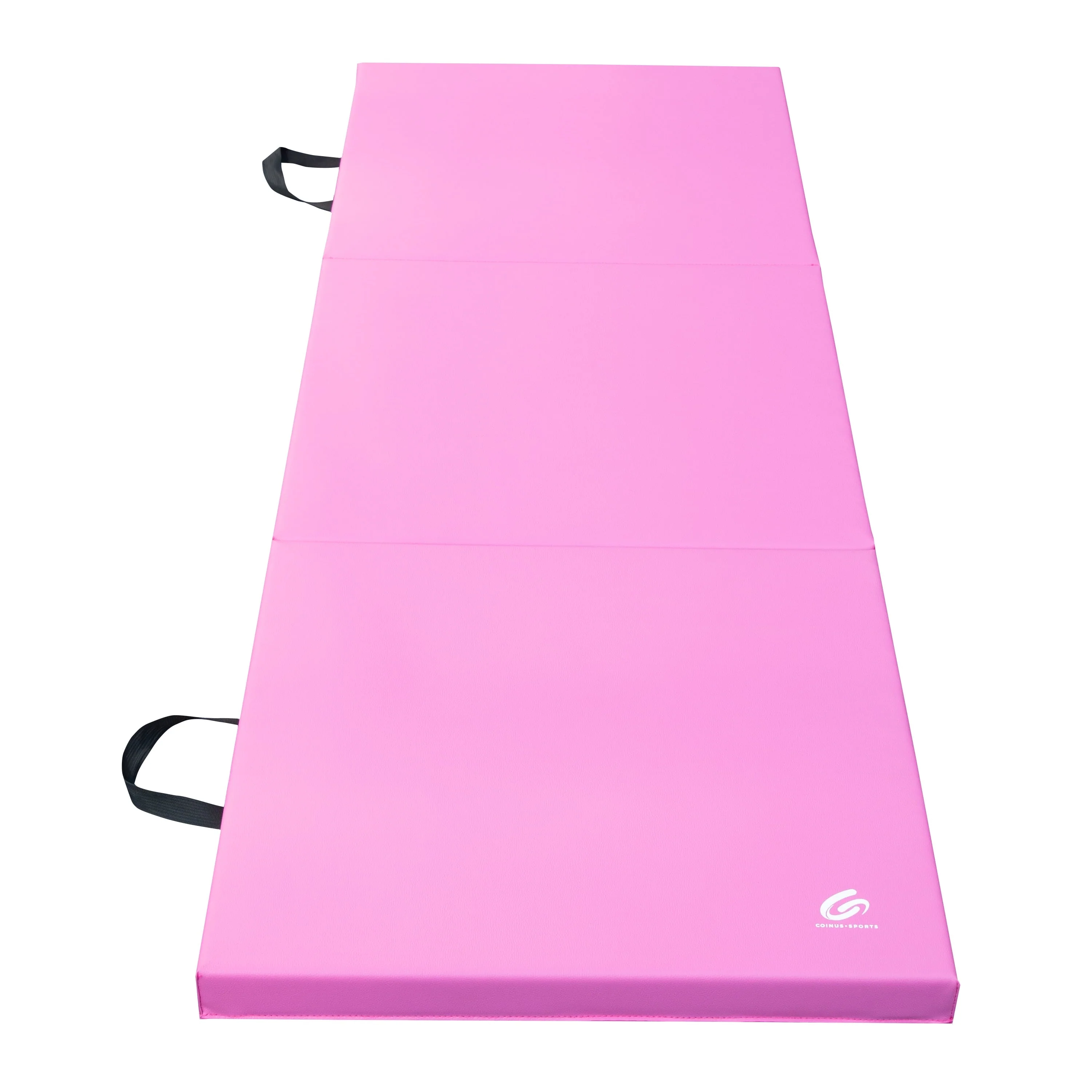 Coinus Sports Tri-Fold Gymnastics Exercise Mat with Handles, 6' x 2' x 2", Pink - image 3