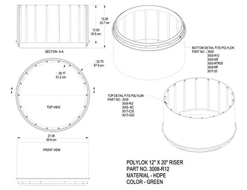 20" x 12" Septic Tank Riser - image 6