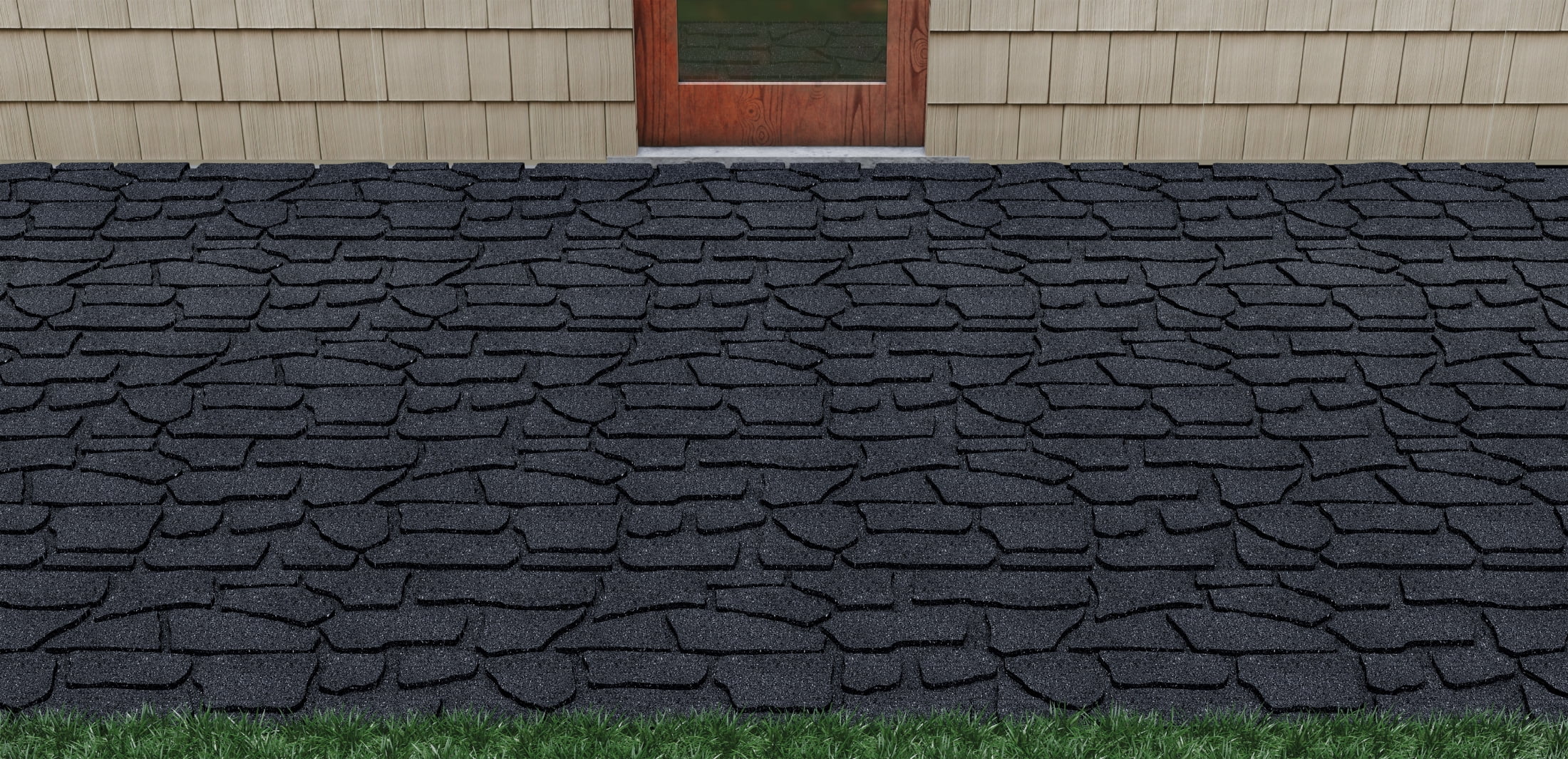GroundSmart 24" x 12" x 5/8" Black Interlocking Dual-Sided Rubber Paver, 9 Pack - image 8