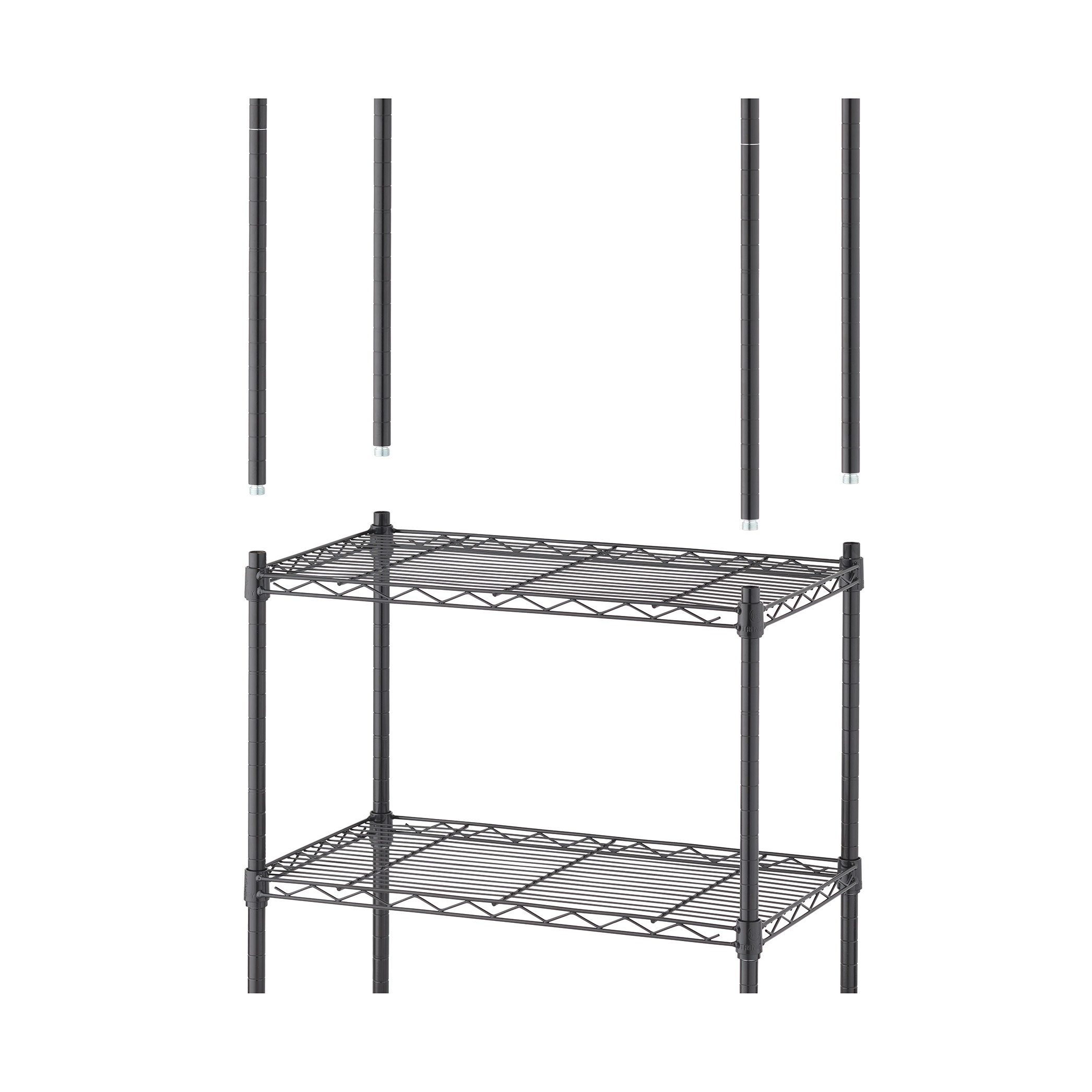TRINITY 3-tier Modular Wire Shelving Rack 23' x 13' x 30', NSF, 2-pack - image 8