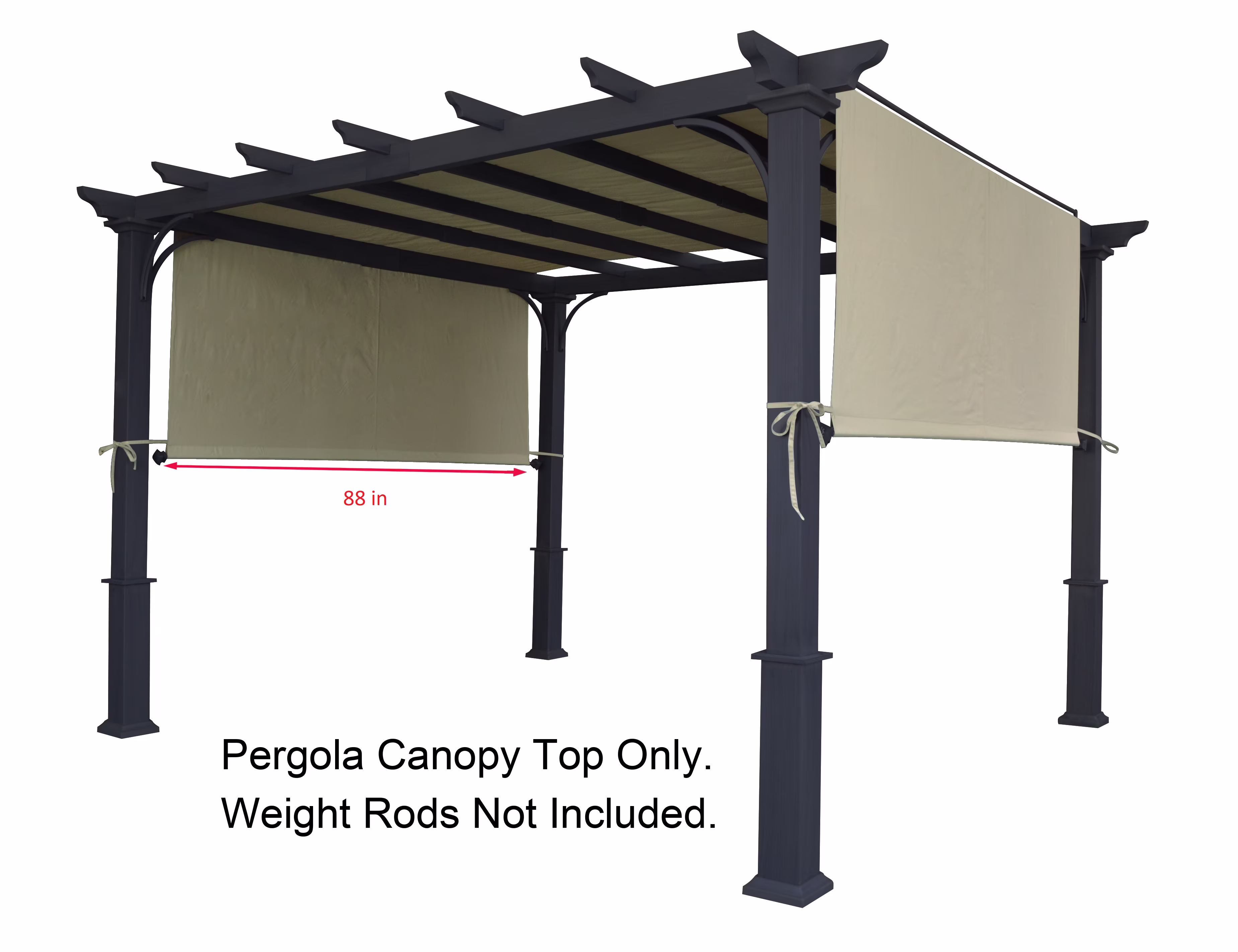 APEX GARDEN Replacement Pergola Canopy Top for 8' x 10' Pergola (Size: 194" x 88") - image 1