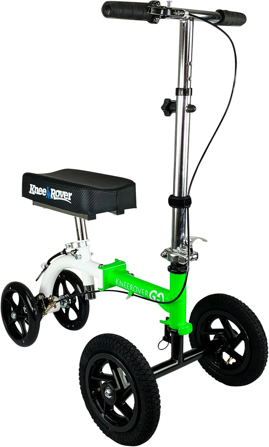 All Terrain Knee Scooter for Adults, Compact Folding Knee Walker with Adjustable Handle for Foot and Ankle Support, Green - product image 1