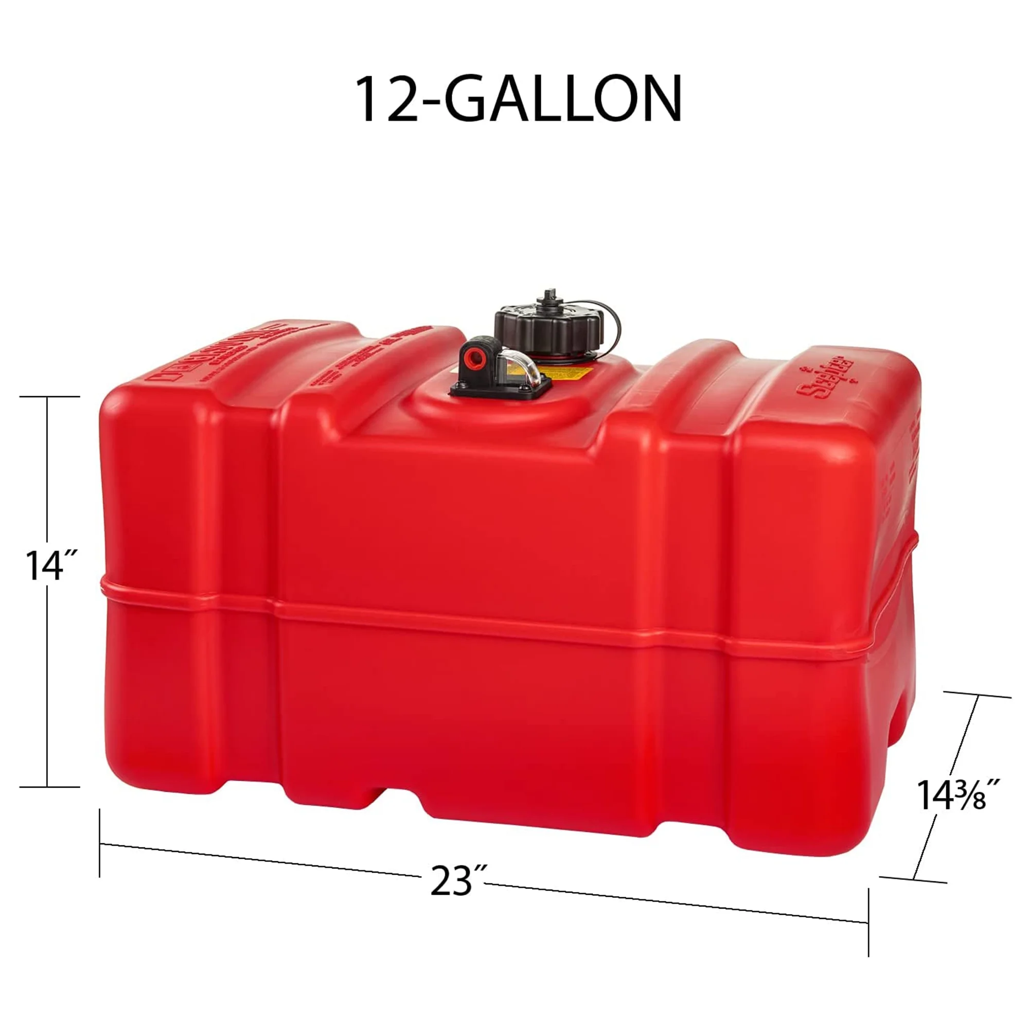 Scepter 12 Gallon Marine Gas Fuel Tank For Outboard Engine Boats, 08668, 23-in x 14-in x 14-in - image 2