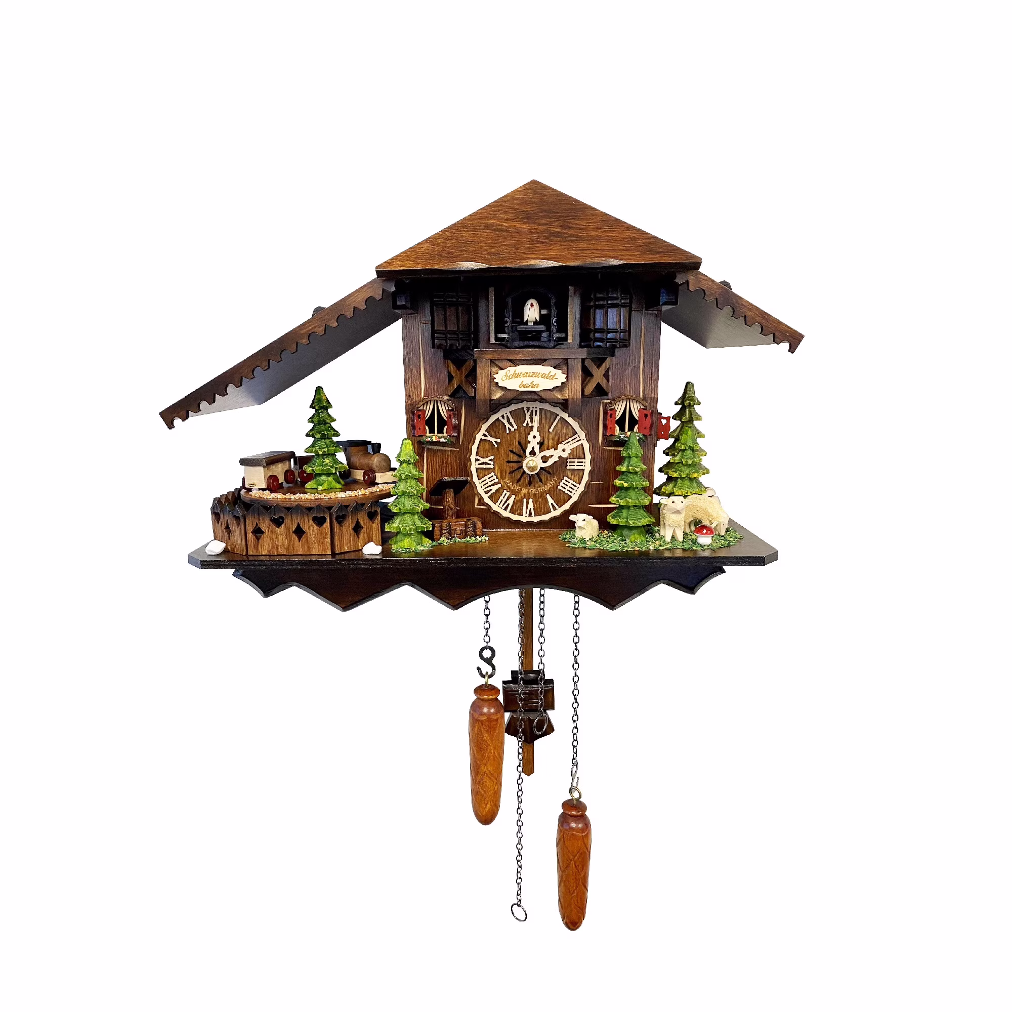 42810QMT - Engstler Battery-operated Cuckoo Clock - Full Size - 14"H x 11"W x 6.5"D - image 1