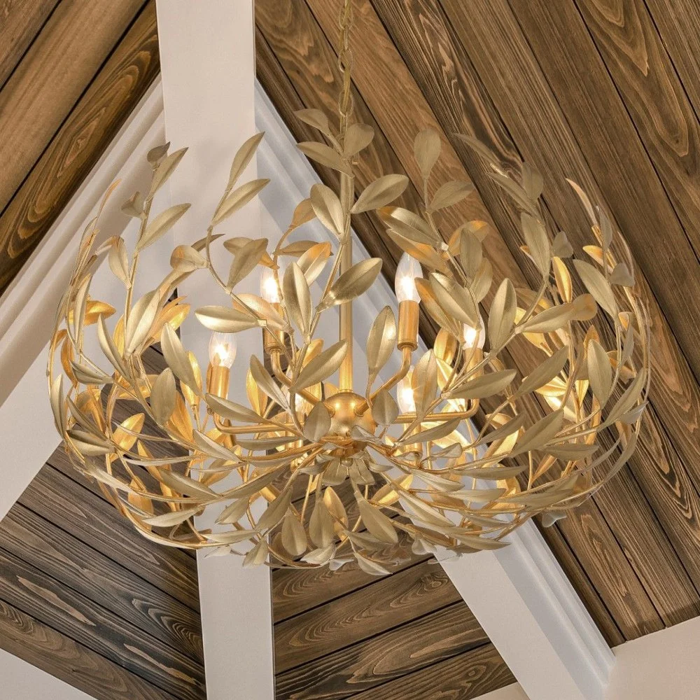 Crystorama Broche 6 Light Antique Gold Chandelier - 27"W x 19"H x 27"D - image 2