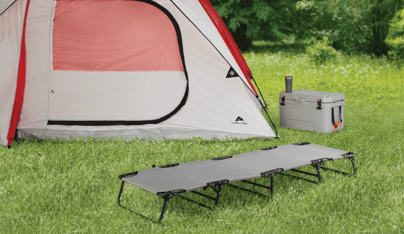 Ozark Trail Camping Folding with Easy Setup Cot, Gray Color, Adult, Open Size 75.6 in x 25 in x 8.46in - image 6